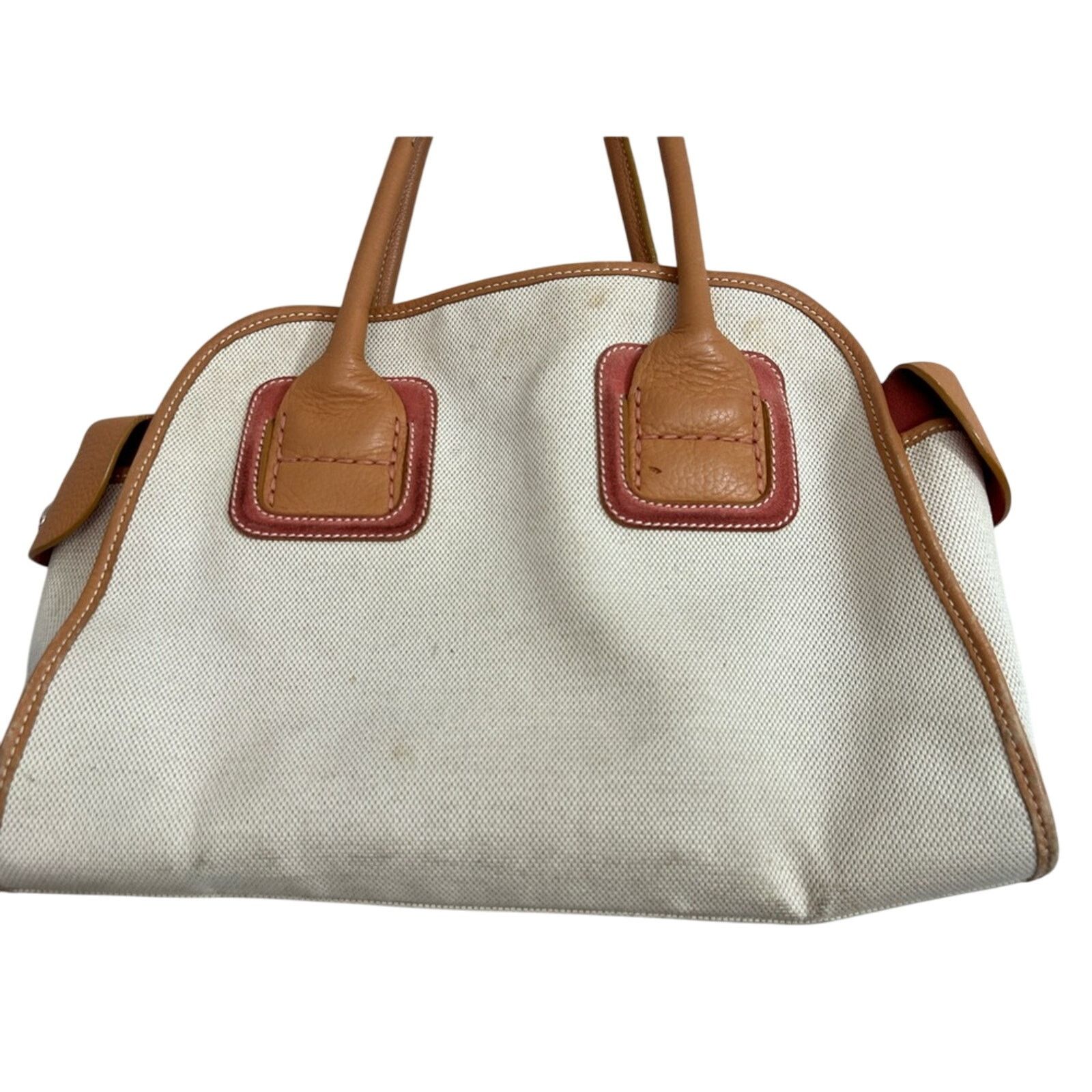 Hogan HOGAN Leather And Canvass Satchel Bag Made in Italy Size ONE SIZE - 5 Thumbnail