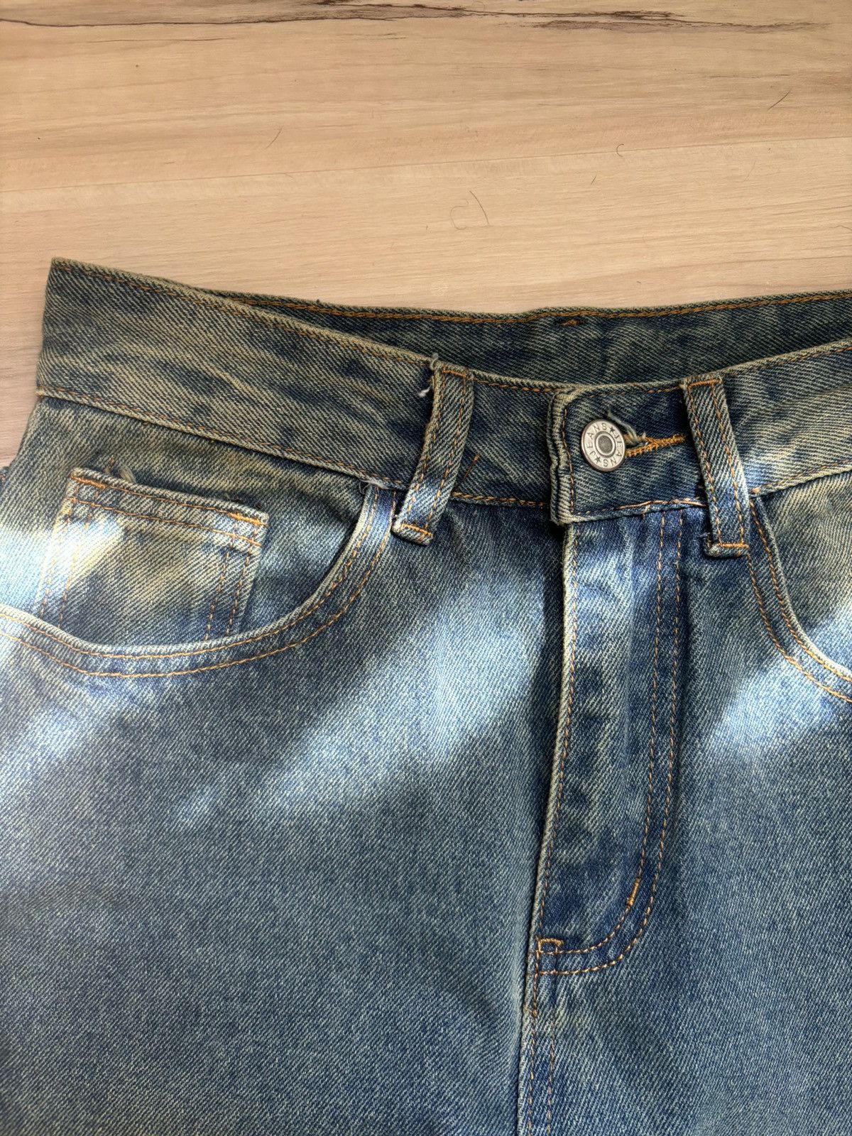 Other Reworked Floor-length Denim skirt Size 26" / US 2 / IT 38 - 2 Thumbnail
