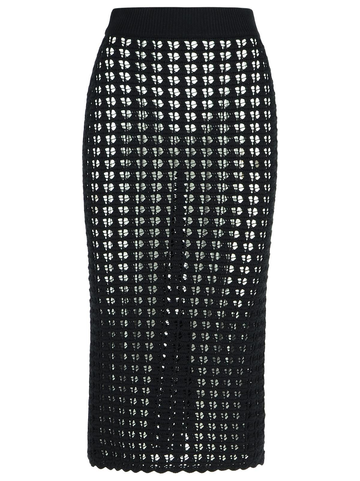 Dolce & Gabbana DOLCE & GABBANA Black Virgin Wool Skirt Size 28" / US 6 / IT 42 - 1 Thumbnail