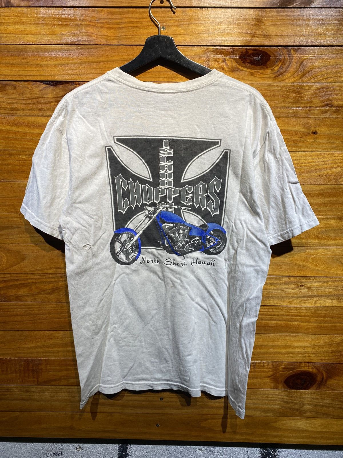 West Coast Choppers Vintage 2000s Hanes Choppers North Shore Hawaii T-Shirt Size US M / EU 48-50 / 2 - 3 Thumbnail