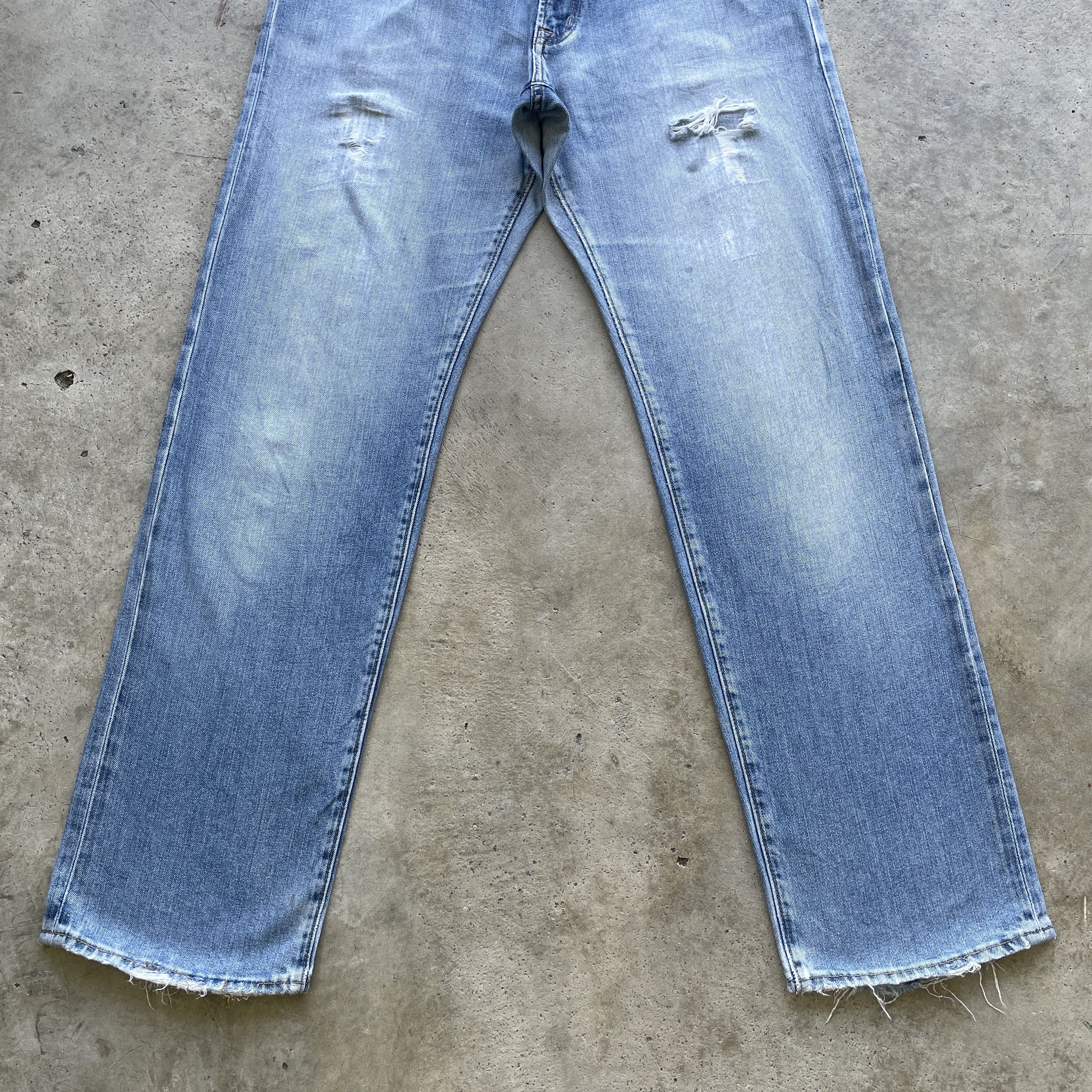 Japanese Brand VINTAGE JAPANESE DISTRESSED WASH DENIM FADED JEANS PANTS W32 Size US 32 / EU 48 - 4 Thumbnail