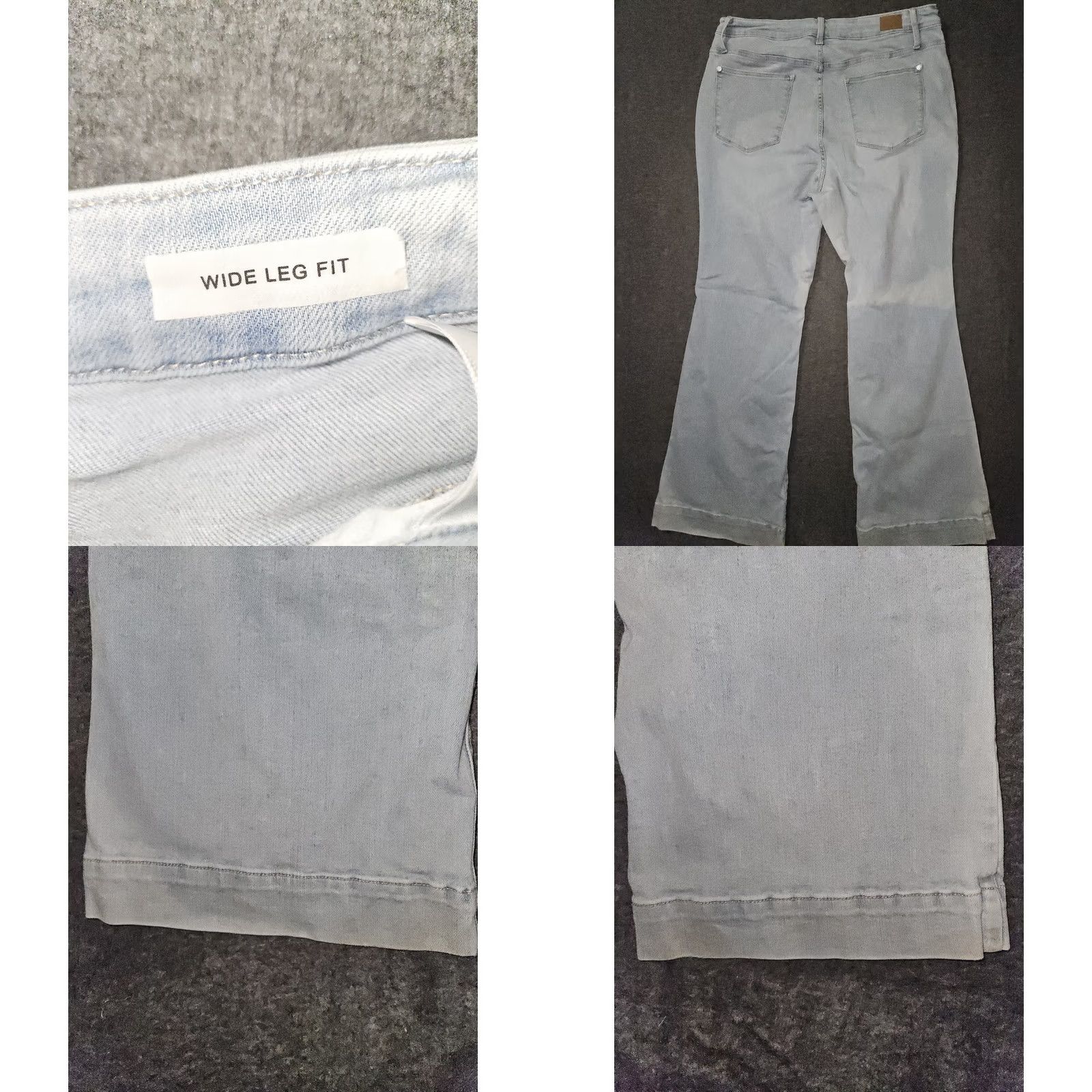 Vintage VINTAGE Judy Blue Wide Leg Fit Jeans Women's 18W High Rise Blue Stretch Retro Hippie Bohemian City 90s Womens Size 40" / US 18 - 8 Thumbnail
