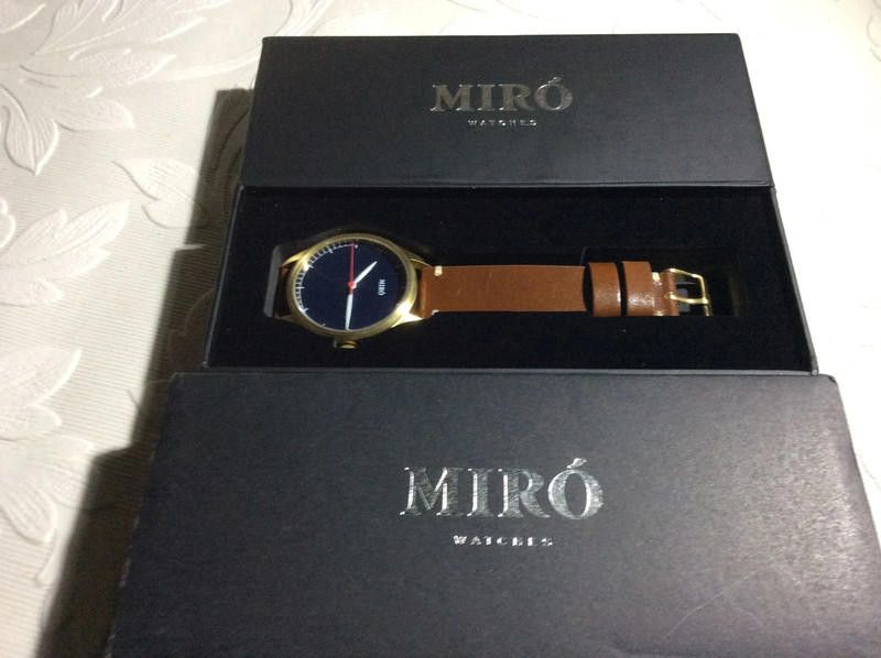Designer Miro Gold/Blue/Chocolate Men's Watch Size ONE SIZE - 2 Thumbnail