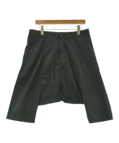 Cropped Pants Cotton Half Pants Sarouel Pattern Plain Black