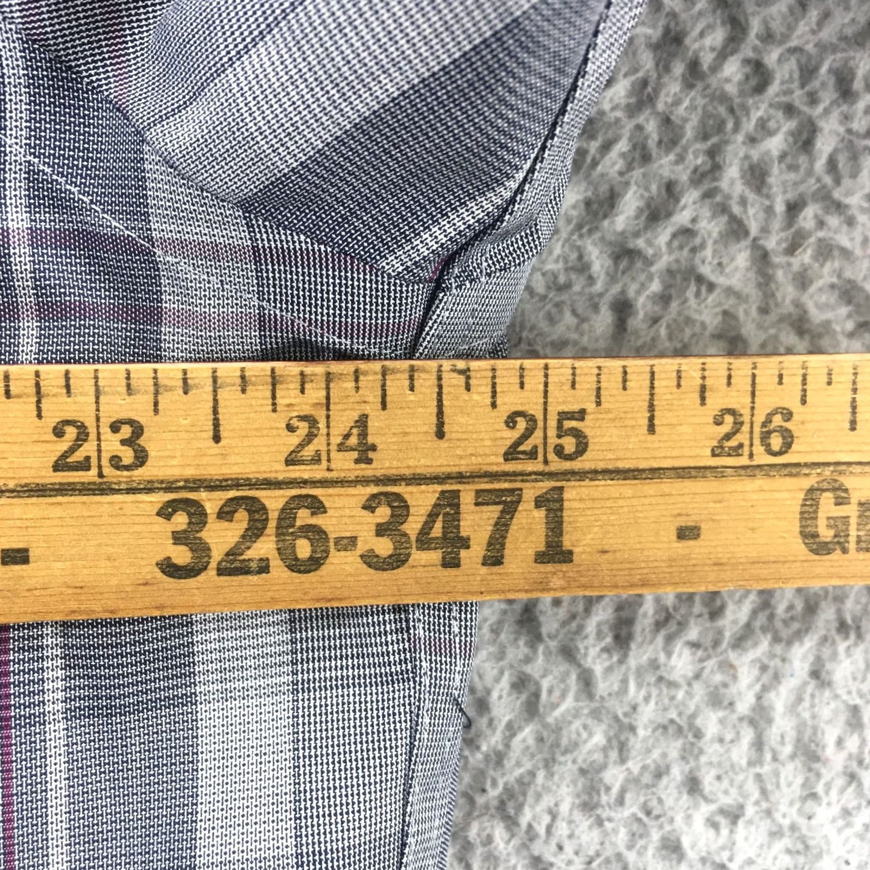 Calvin Klein Calvin Klein Button-Up Dress Shirt Mens 17 Multicolor Plaid Collared Long Sleeve Shirt Size 46R - 6 Thumbnail