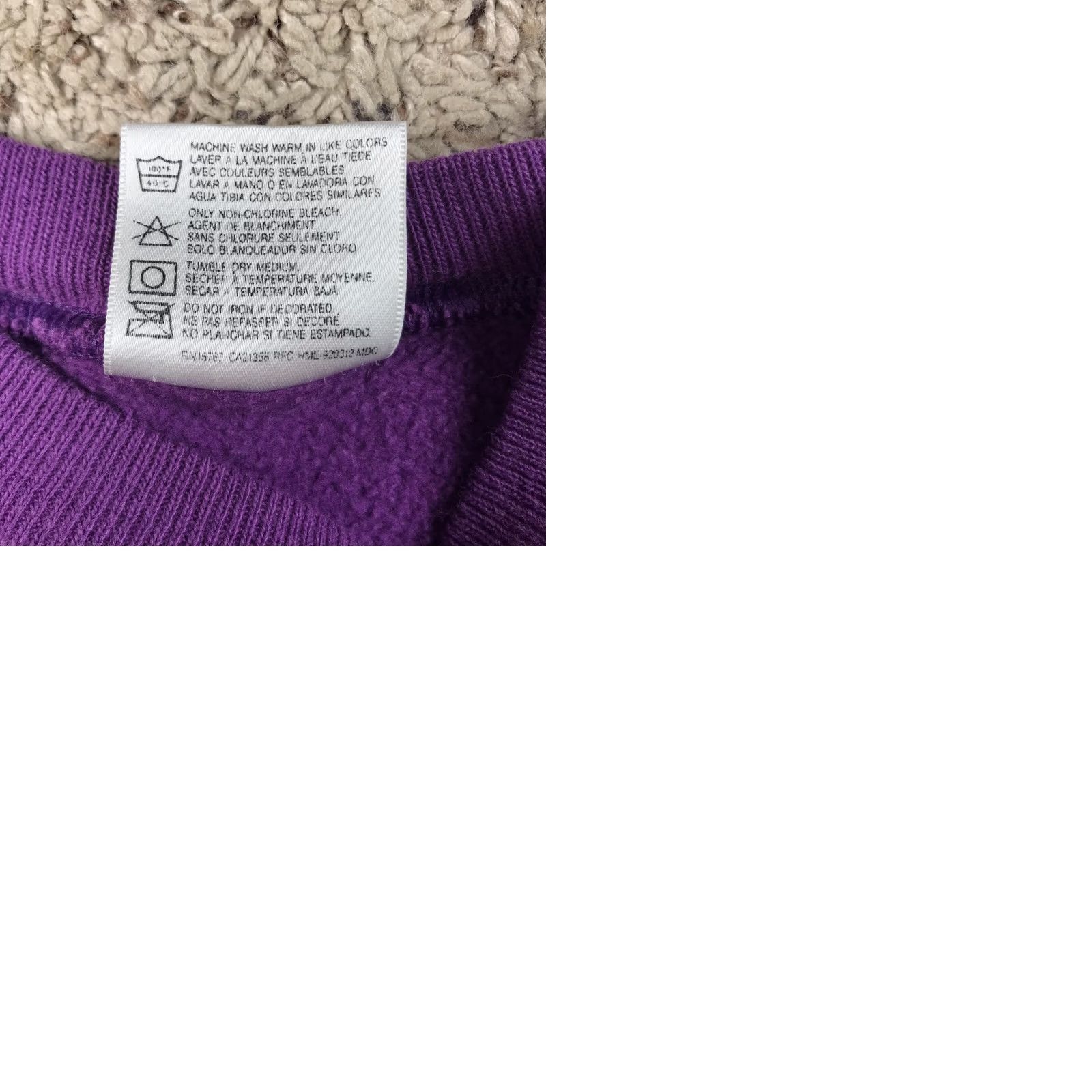 Hanes VINTAGE Hanes Purple Raglan Crewneck Sweatshirt Womens XL 90s Made USA Size XL / US 12-14 / IT 48-50 - 9 Thumbnail