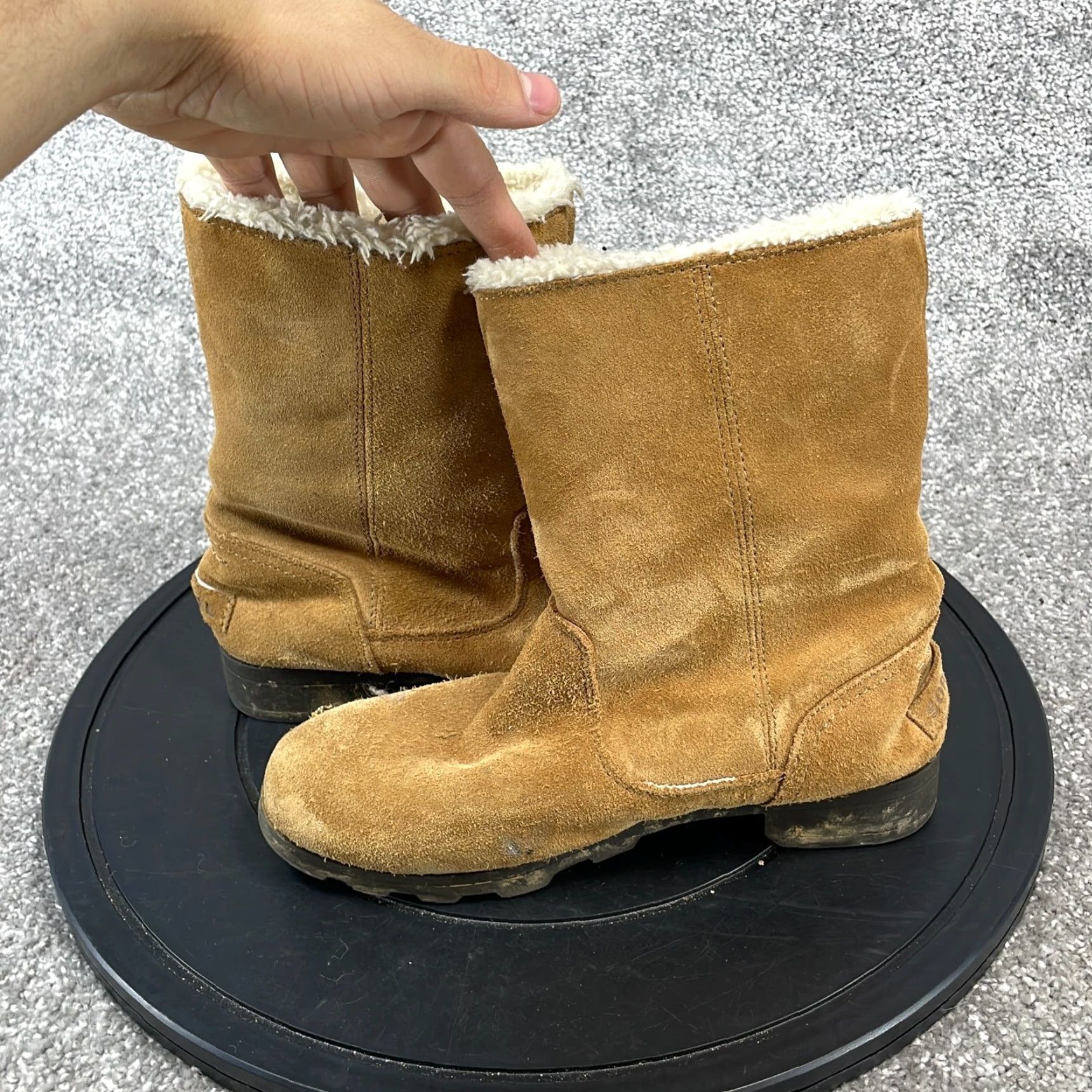 SOREL Sorel Boot Women - Emelie Foldover Mid Calf Zipper Snow Suede Brown 4 US 3 UK 35 EU Winter Casual Size US 5.5 / IT 35.5 - 4 Thumbnail
