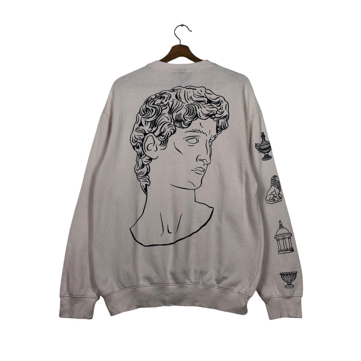 Japanese Brand H&M David Bust Renaissance Graphic Sweatshirt — Museum Core Size US S / EU 44-46 / 1 - 9 Thumbnail