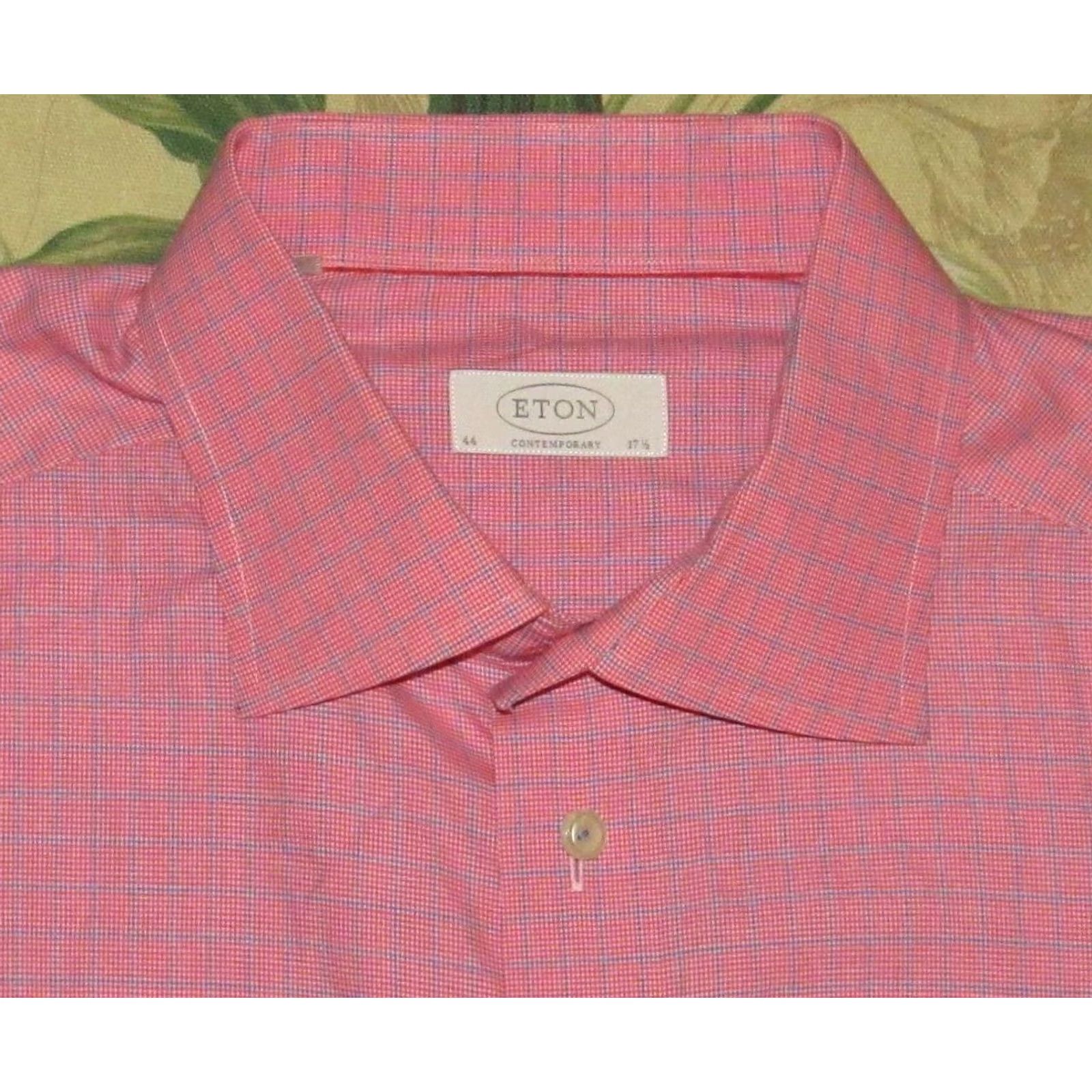 Eton ETON Pink Long Sleeve Button Down Shirt Contemporary Fit 17.5 - 44 Mens Pink Long Sleeve Button Down Shirt Contemporary Fit 17.5 Mens Size US XXL / EU 58 / 5 - 2 Thumbnail