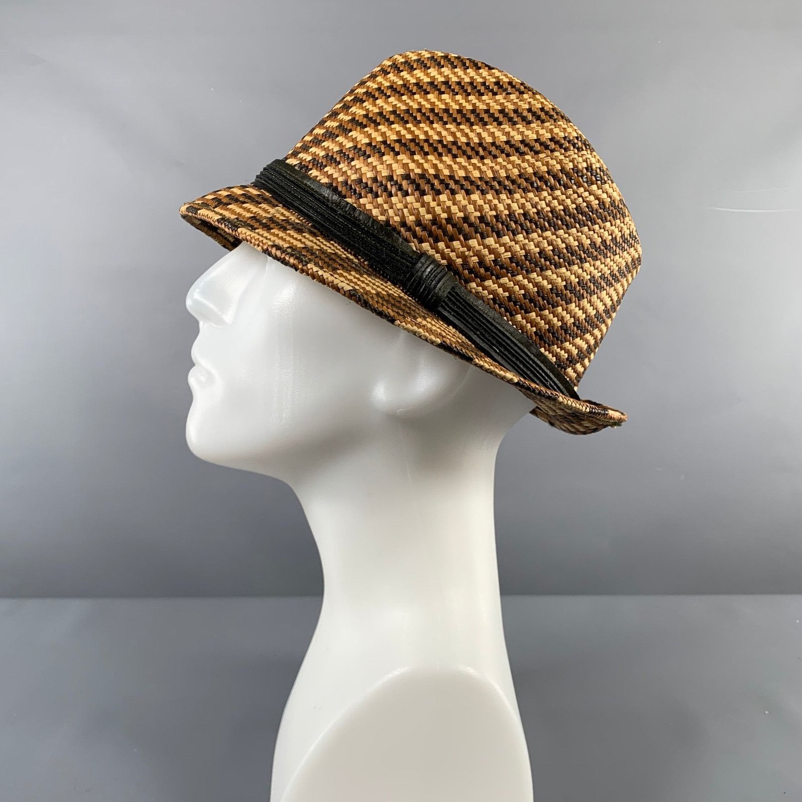 Other MAKINS Brown Beige Woven Straw Hats Size ONE SIZE - 5 Thumbnail
