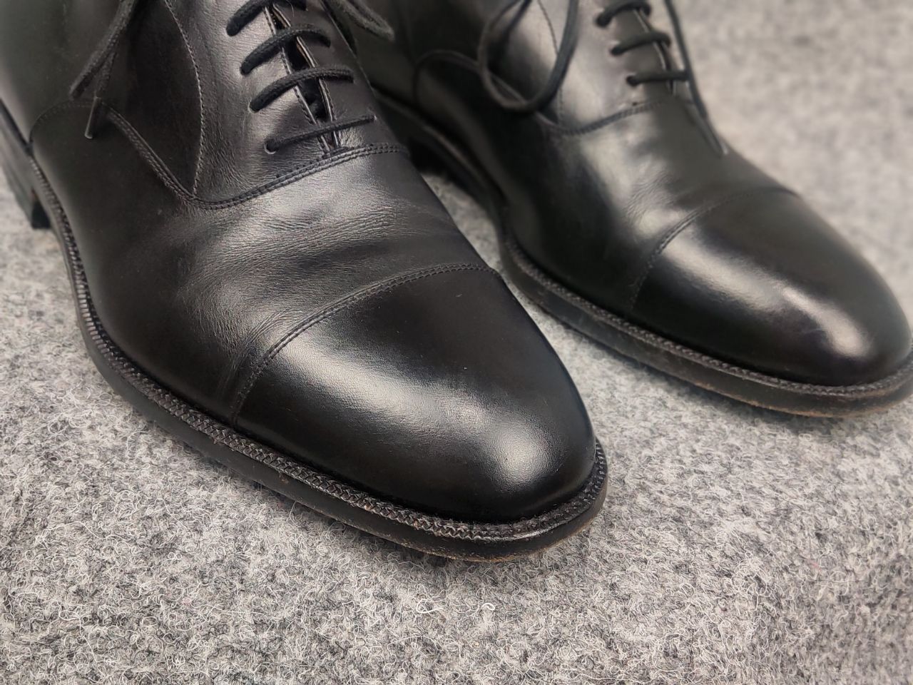 Carmina Carmina Albaladejo Black Calf Leather Cap Toe Oxford shoes Size US 10.5 / EU 43-44 - 13 Thumbnail