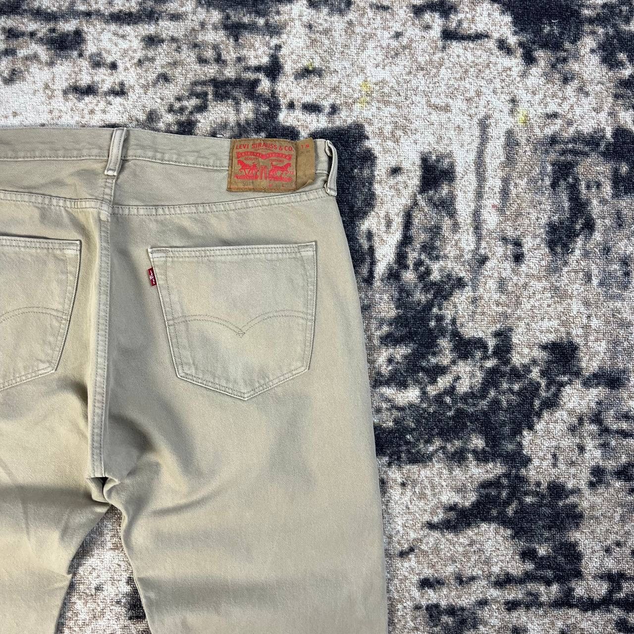 Levi's 501 Levis Vintage Beige Denim Jeans Streetwear Style Size US 36 / EU 52 - 3 Thumbnail