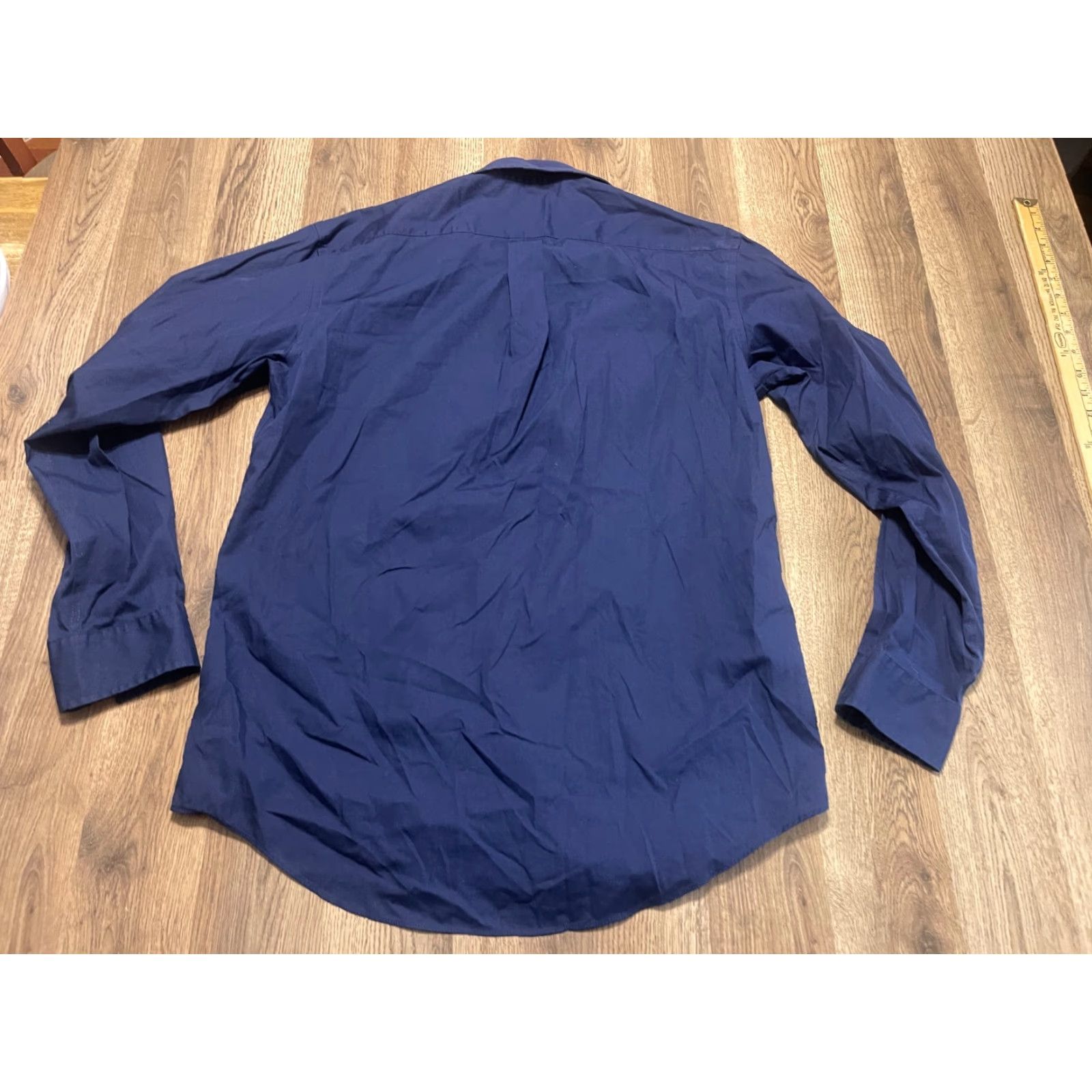 George George Shirt Mens M 15-15.5 34-35 Blue Long Sleeve Button Up Shirt Size US M / EU 48-50 / 2 - 2 Thumbnail