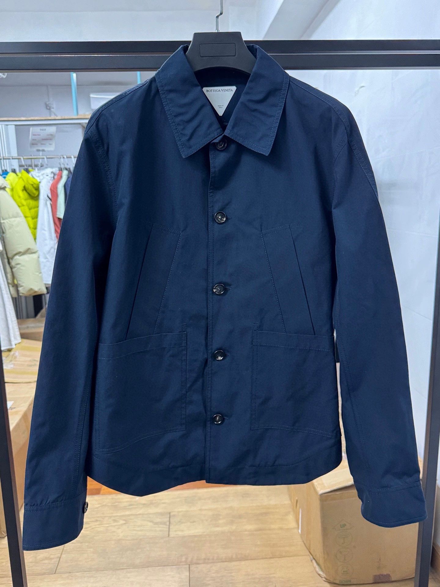 Bottega Veneta Men's Lightweight Jacket in Navy