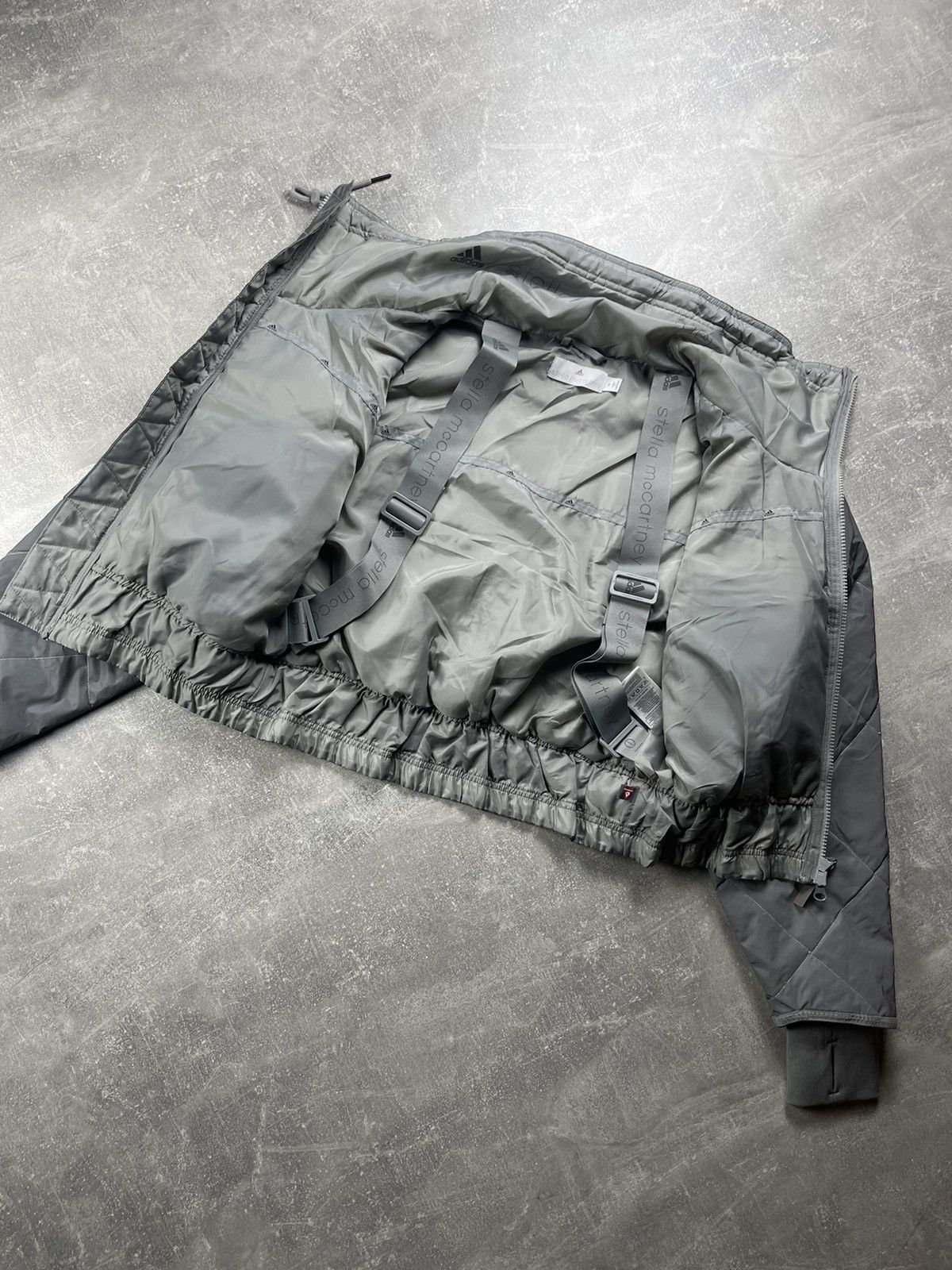 Adidas × Stella McCartney Adidas Stella McCartney Reflective Quilted Jacket Gray Size M / US 6-8 / IT 42-44 - 15 Thumbnail