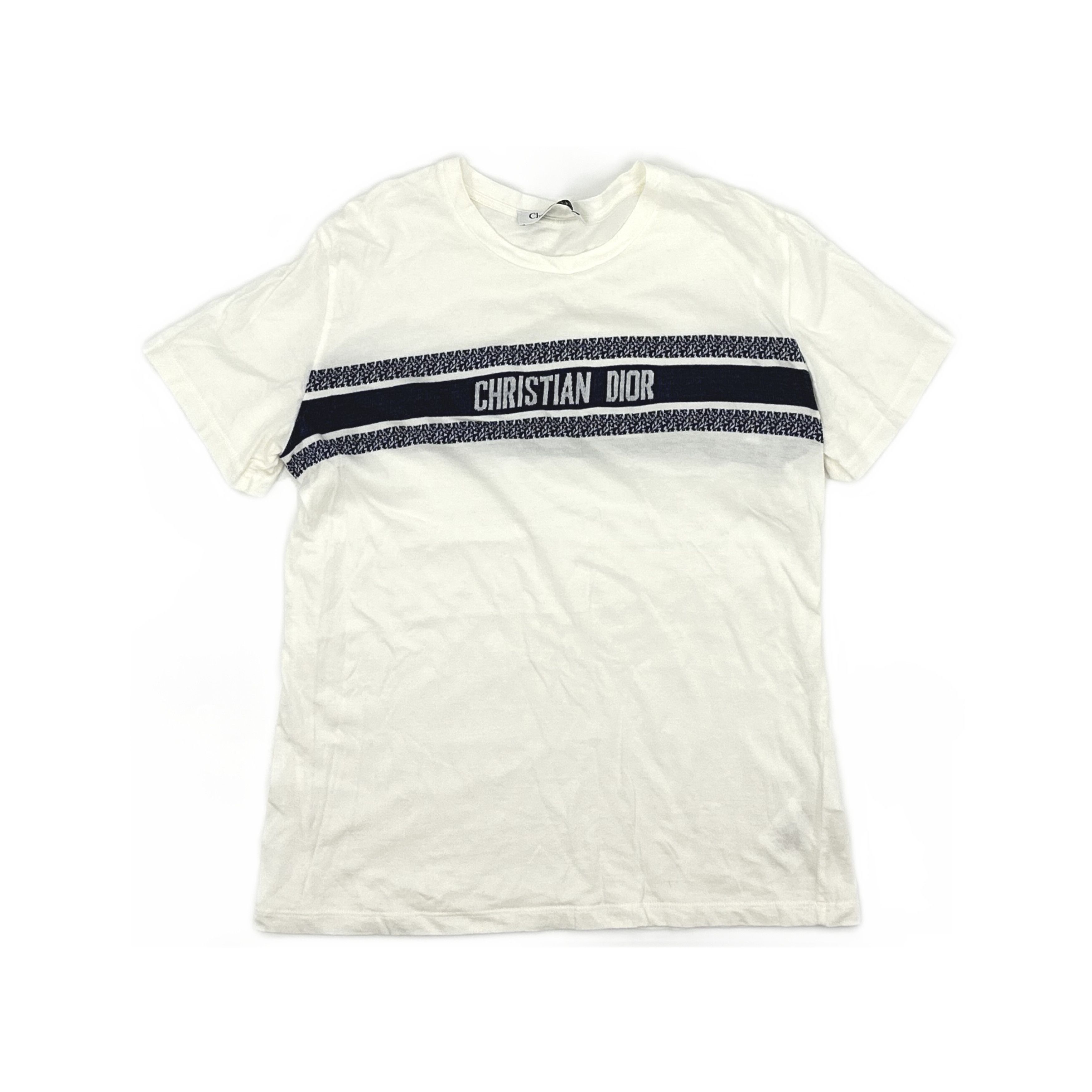 Dior Dior Logo Stripe Cotton T-Shirt L Size US L / EU 52-54 / 3 - 1 Thumbnail