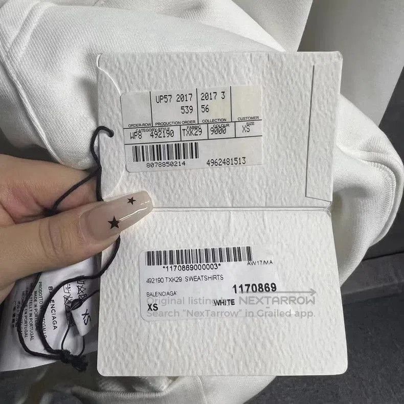 Balenciaga Balenciaga White Logo Print Hoodie. Size US XS / EU 42 / 0 - 3 Thumbnail