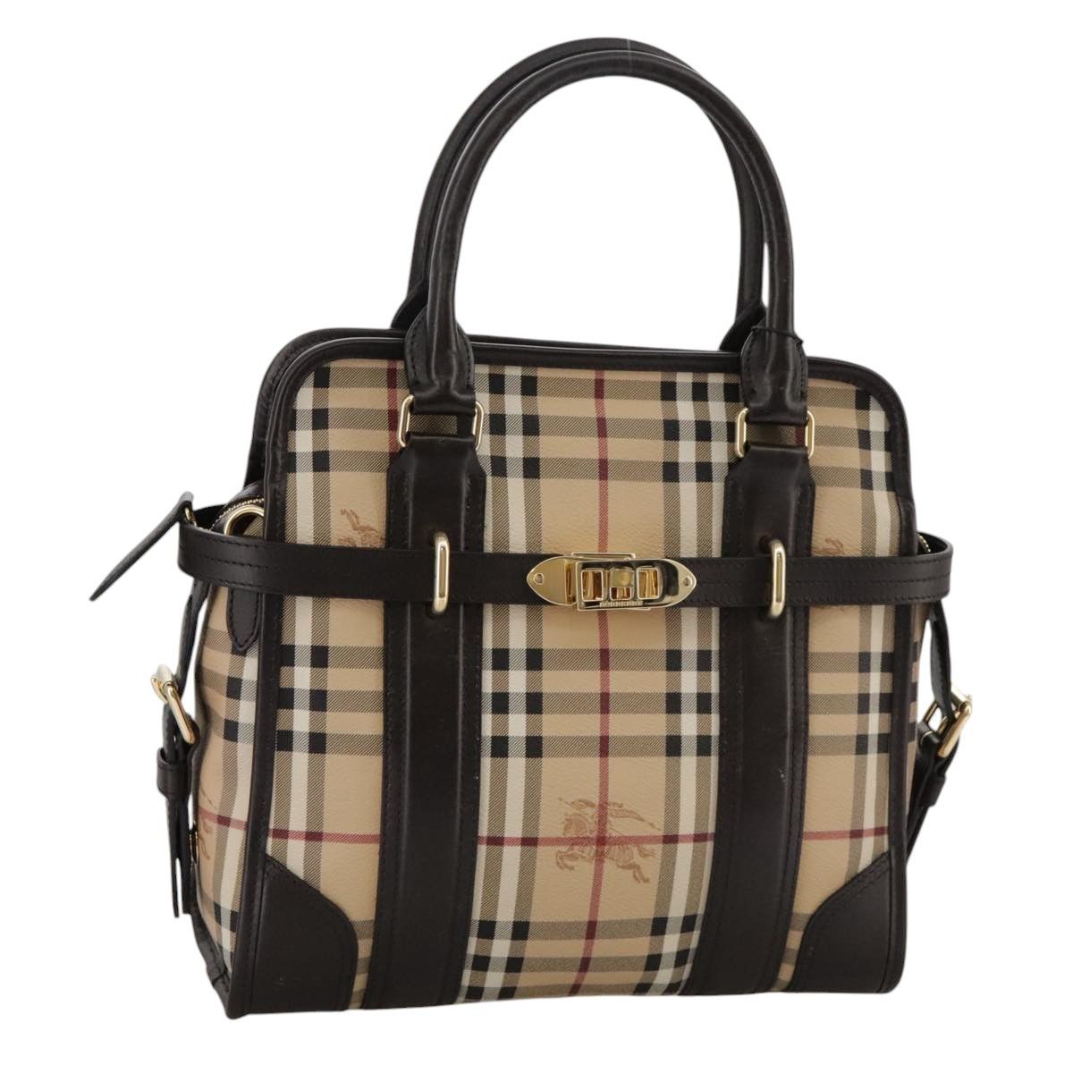 Burberry Nova Check Beige Canvas Handbag (Pre-Owned) Size ONE SIZE - 1 Thumbnail