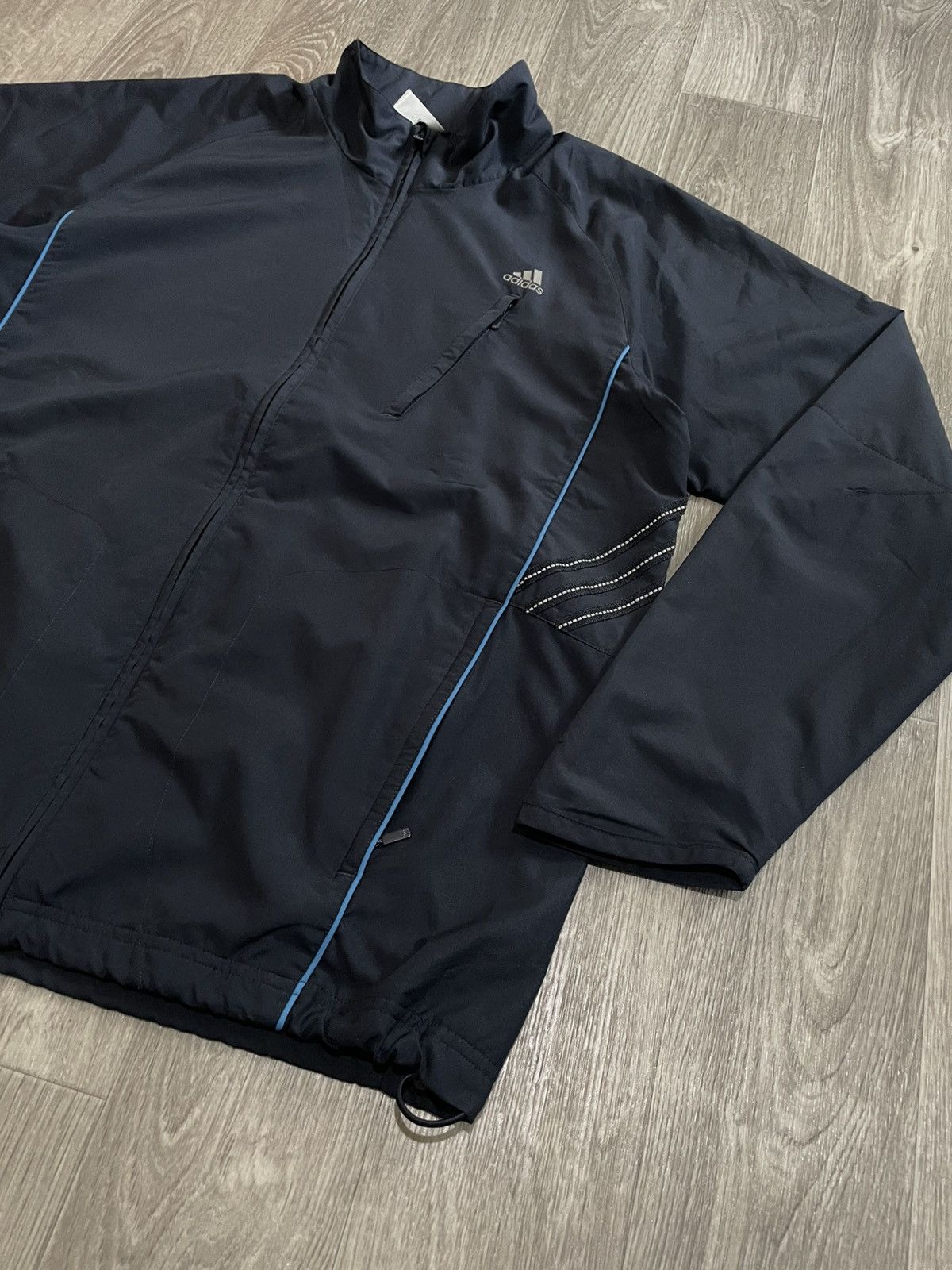 Adidas Vintage 00s Adidas Reflective 3 Stripes Nylon Track Jacket Size US L / EU 52-54 / 3 - 8 Thumbnail