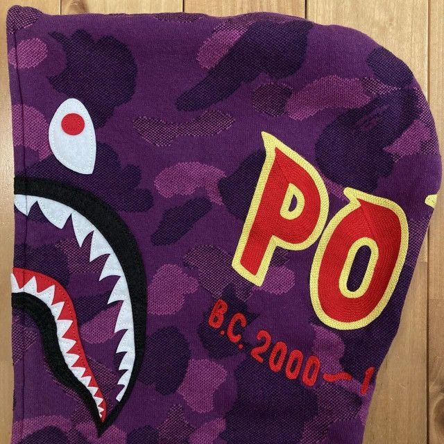 Bape BAPE Jacquard Camo Shark Full Zip Hoodie purple camo APE Size US M / EU 48-50 / 2 - 5 Thumbnail