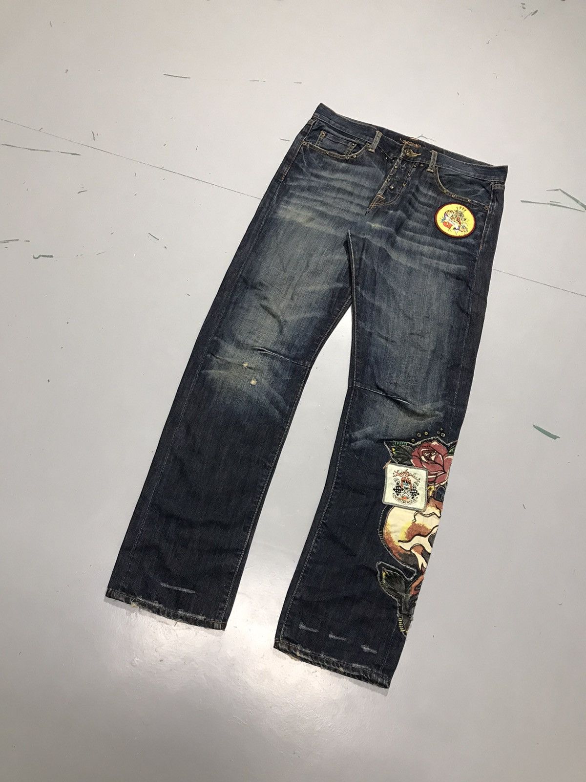 Ed Hardy Vintage ed hardy embroidered denim Size US 36 / EU 52 - 3 Thumbnail