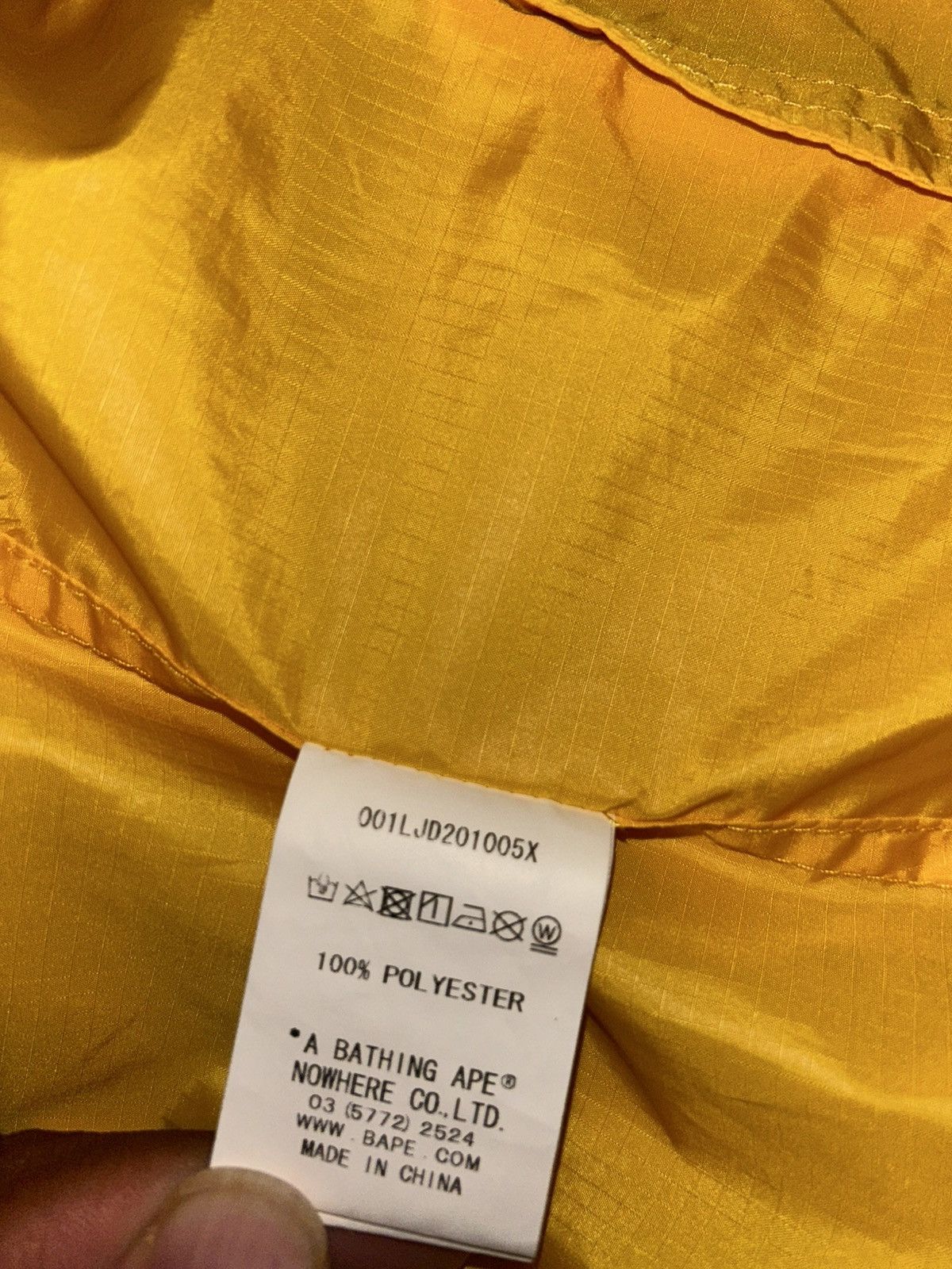 Bape Yellow and black BAPE windbreaker jacket Size US M / EU 48-50 / 2 - 4 Thumbnail