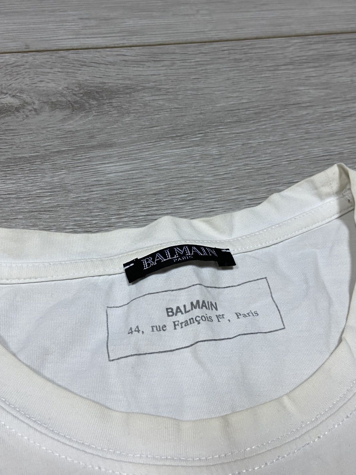 Balmain Balmain big logo spell out distressed tee t-shirt Size US XL / EU 56 / 4 - 6 Thumbnail