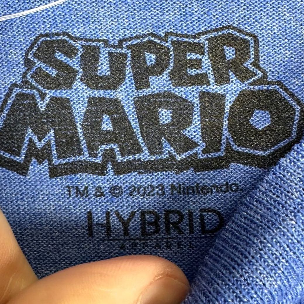 Vintage Super Mario Super Mario Brothers Hybrid T-Shirt Adult Large Blue Graphic Print Tee Mens NEW Size US L / EU 52-54 / 3 - 4 Thumbnail