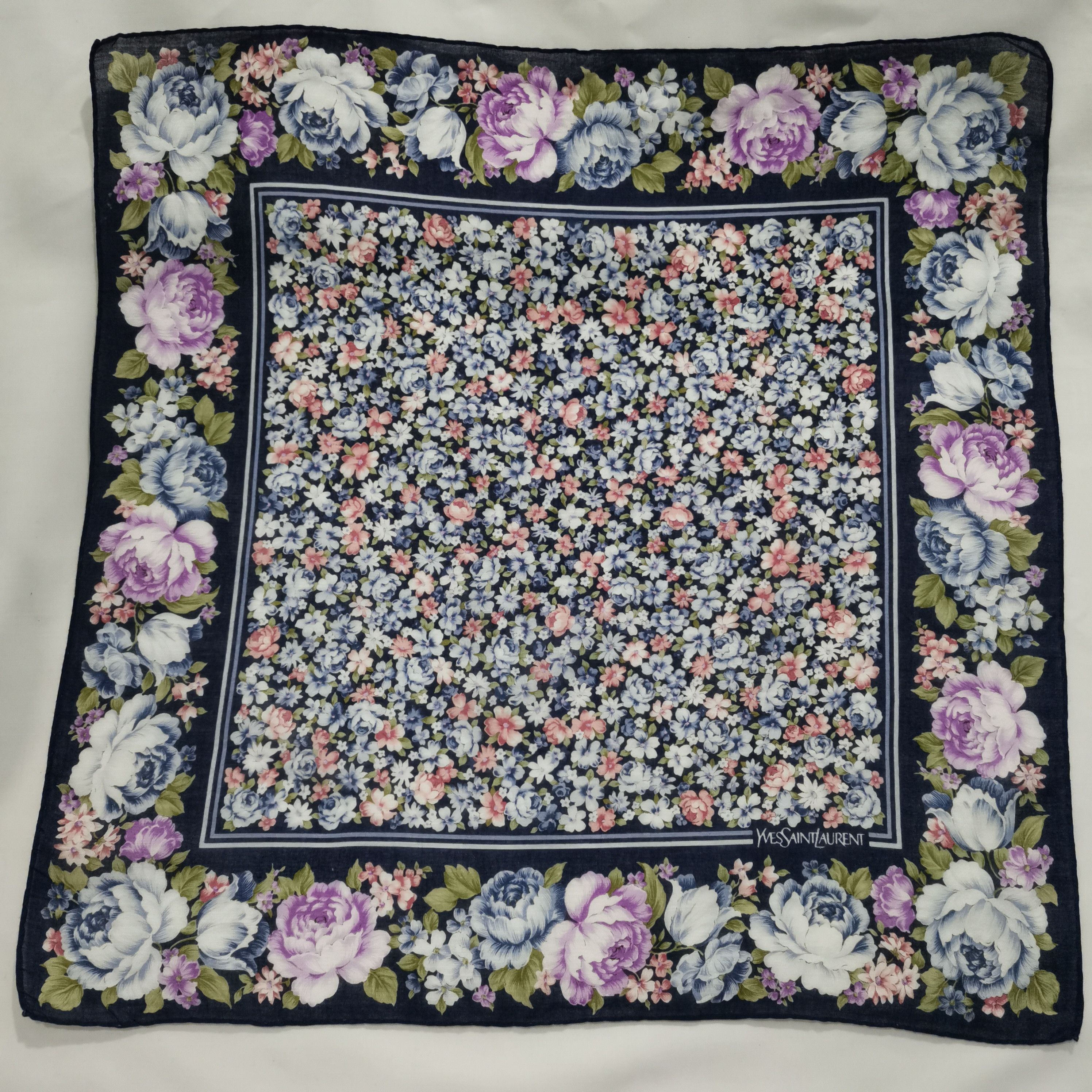 Yves Saint Laurent YVES SAINT LAURENT HANDKERCHIEF/ BANDANA/ SCARF Size ONE SIZE - 3 Thumbnail
