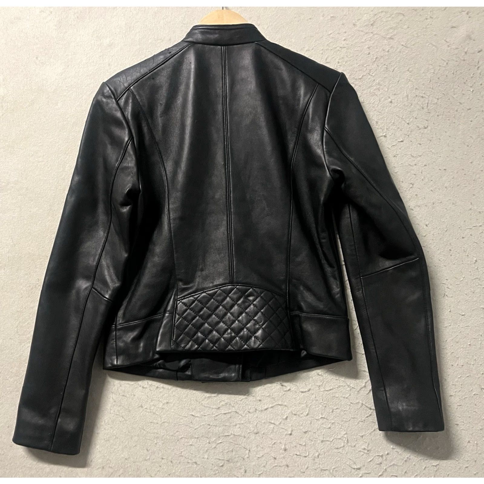 Cole Haan Cole Haan leather jacket Black Womens Small Petite S Motorcycle Jacket Lambskin Petite Women Size S / US 4 / IT 40 - 2 Thumbnail
