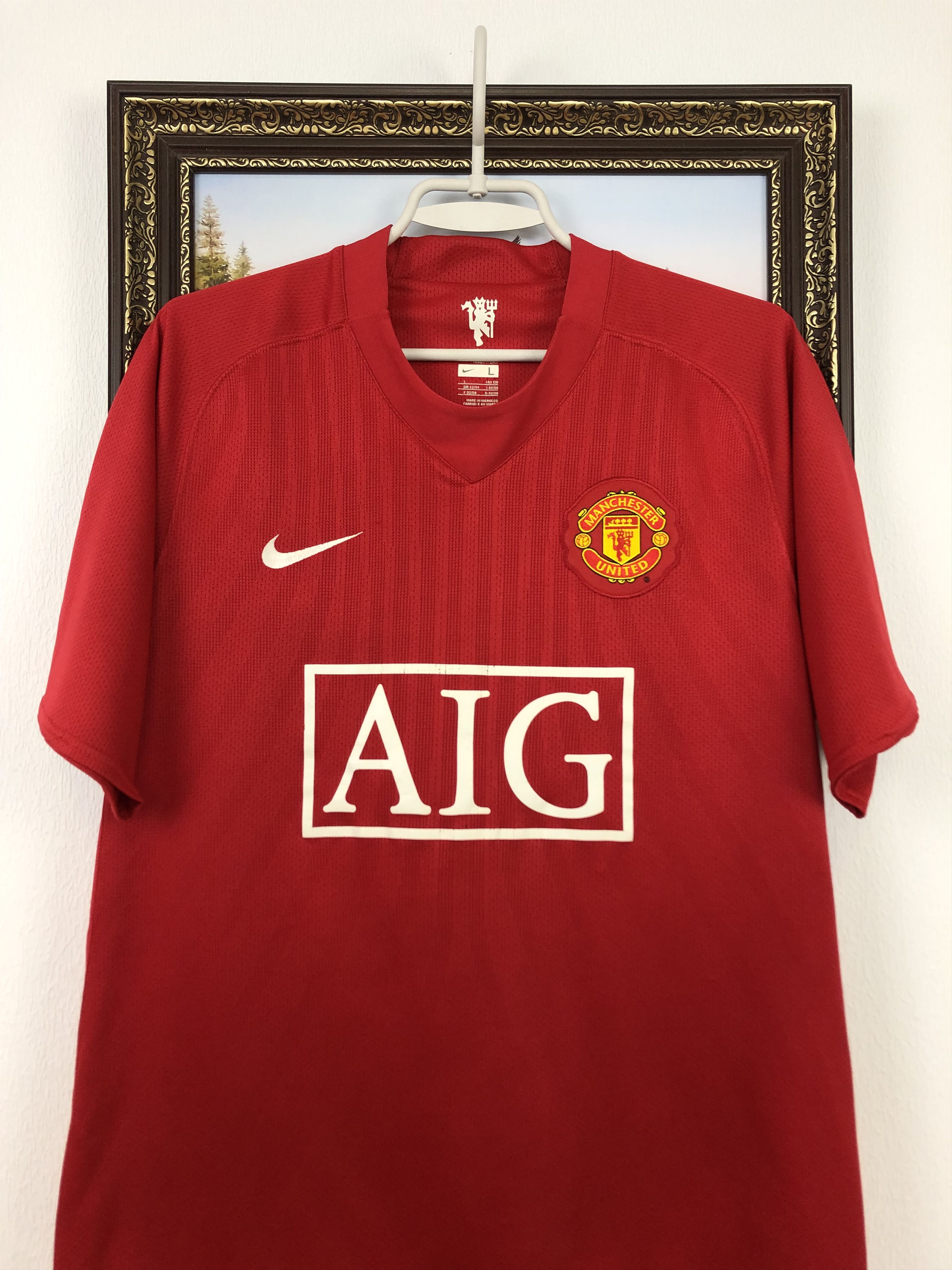 Nike Manchester United football shirt 2007 Soccer Jersey Rare Size US L / EU 52-54 / 3 - 2 Thumbnail