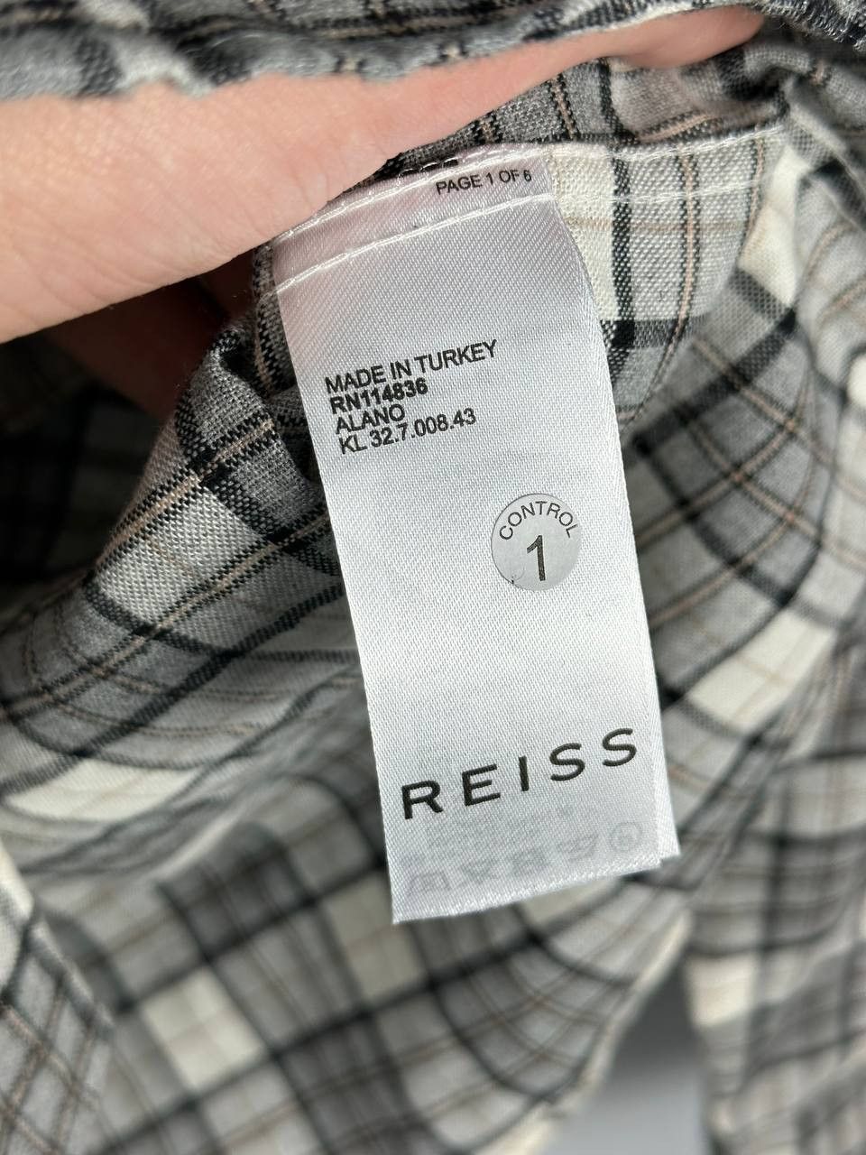 Reiss Reiss Plaid Pocket Shirt White Clean Fit Streetwear Size US M / EU 48-50 / 2 - 9 Thumbnail