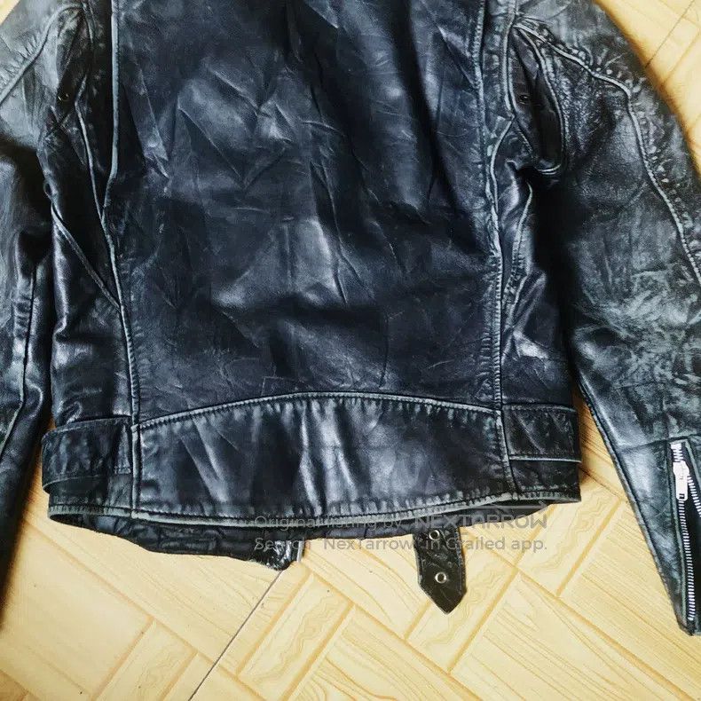 Schott Schott Heavy cowhide cable-stayed motorcycle leather jacke Size US XXS / EU 40 - 8 Thumbnail