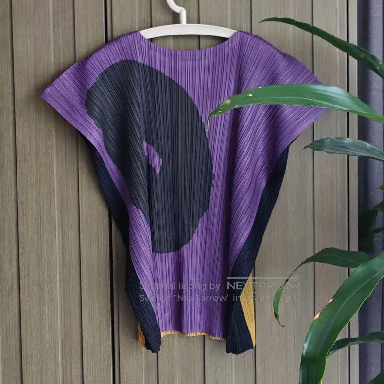 Issey Miyake Issey Miyake Yellow & Purple Symbol Top Size L / US 10 / IT 46 - 2 Thumbnail