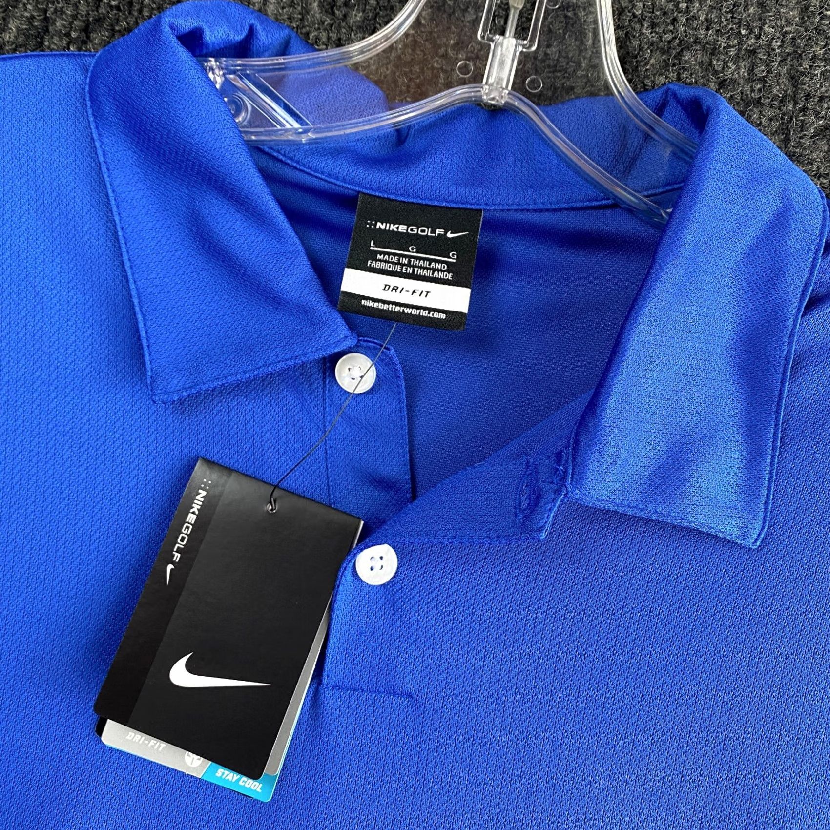 Nike Nike Golf Polo Shirt - Mens L Blue Dri-Fit Lightweight Moisture Wicking Casual Activewear Shirt Size US L / EU 52-54 / 3 - 2 Thumbnail
