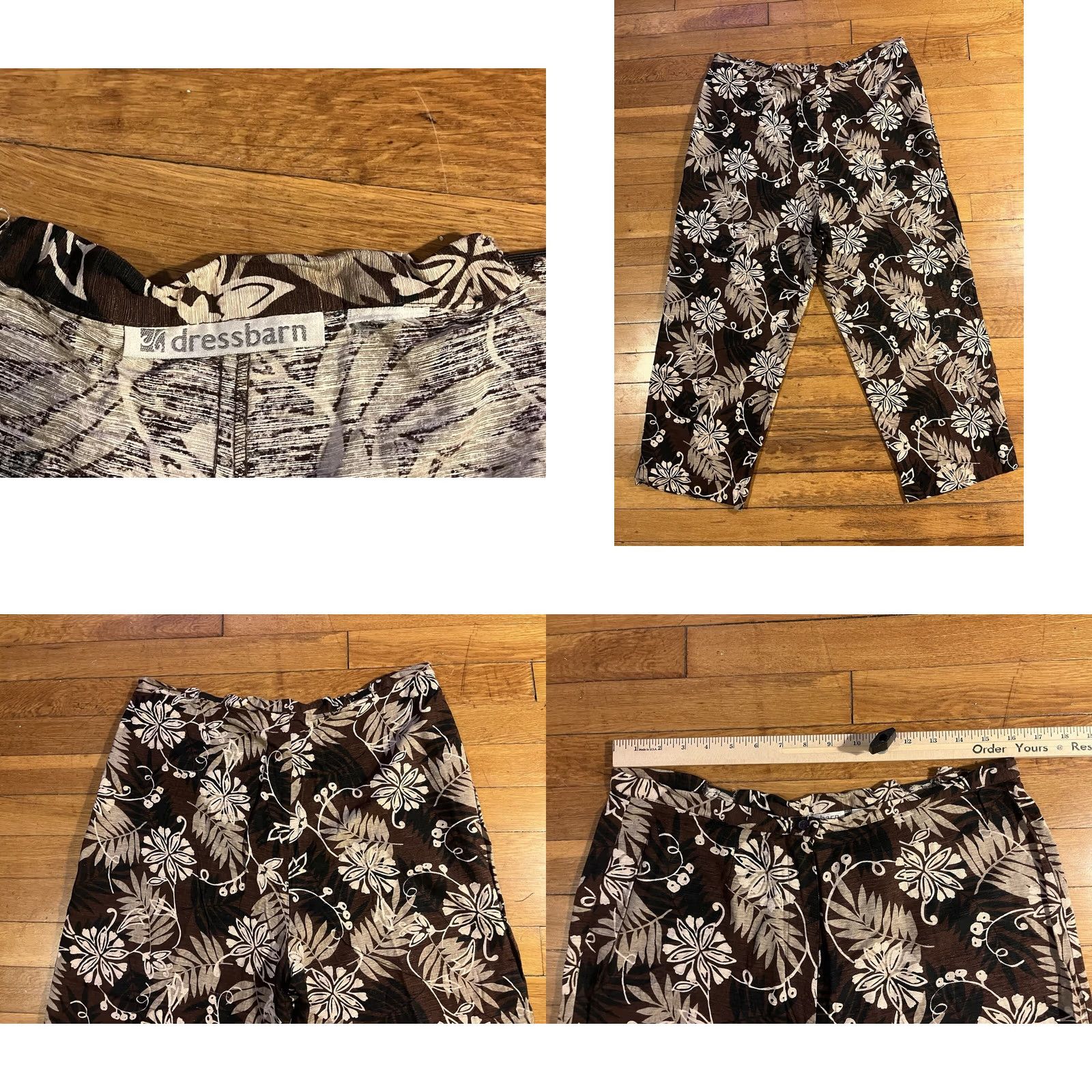Vintage VINTAGE Dressbarn Silk Floral Shirt Pants Set Women’s L Brown 90s Floral Shirt Pants Set Mens Women’s Girl Boy? Size L / US 10 / IT 46 - 10 Thumbnail