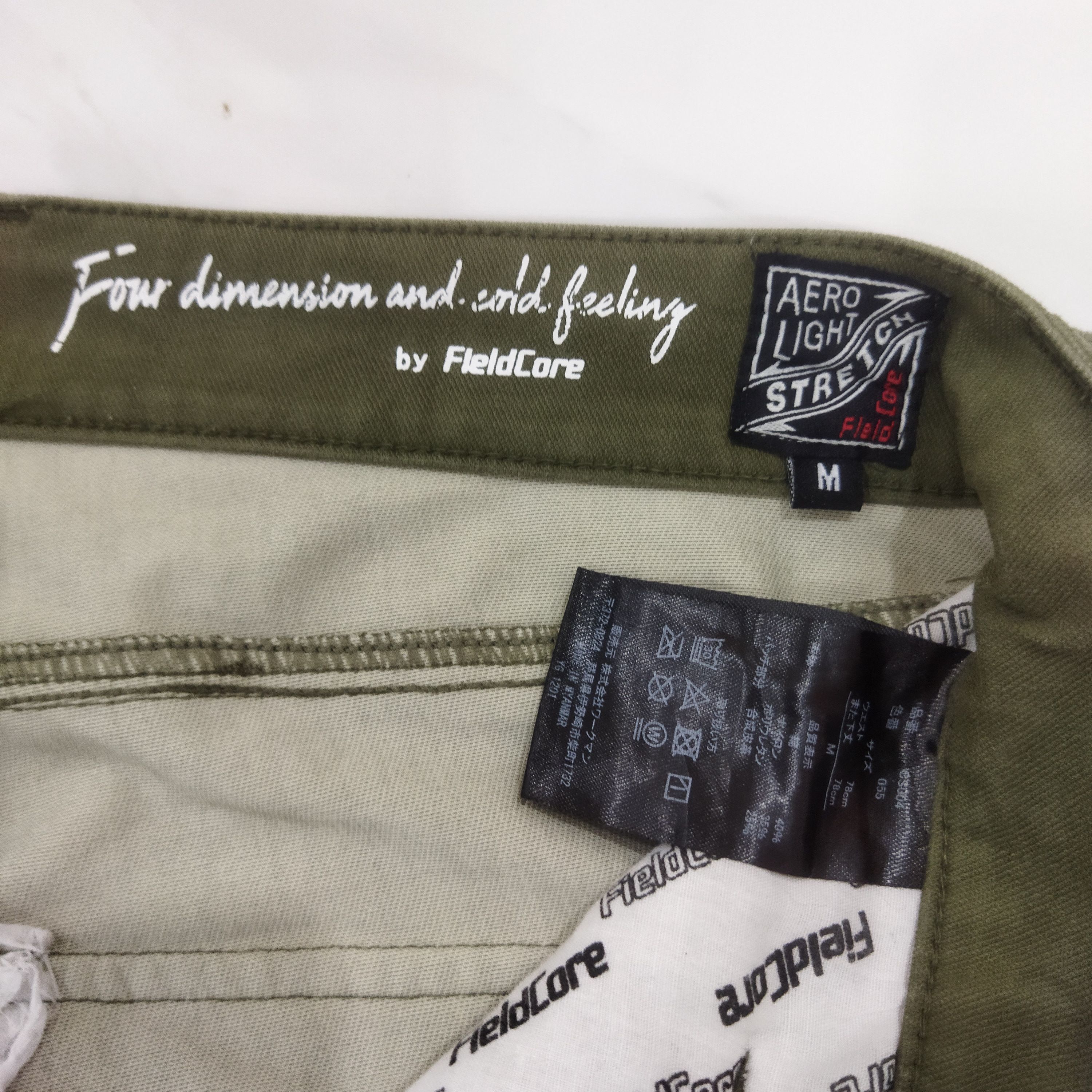 Japanese Brand FIELDCORE FADED GREEN CARGO PANTS Size US 30 / EU 46 - 7 Thumbnail