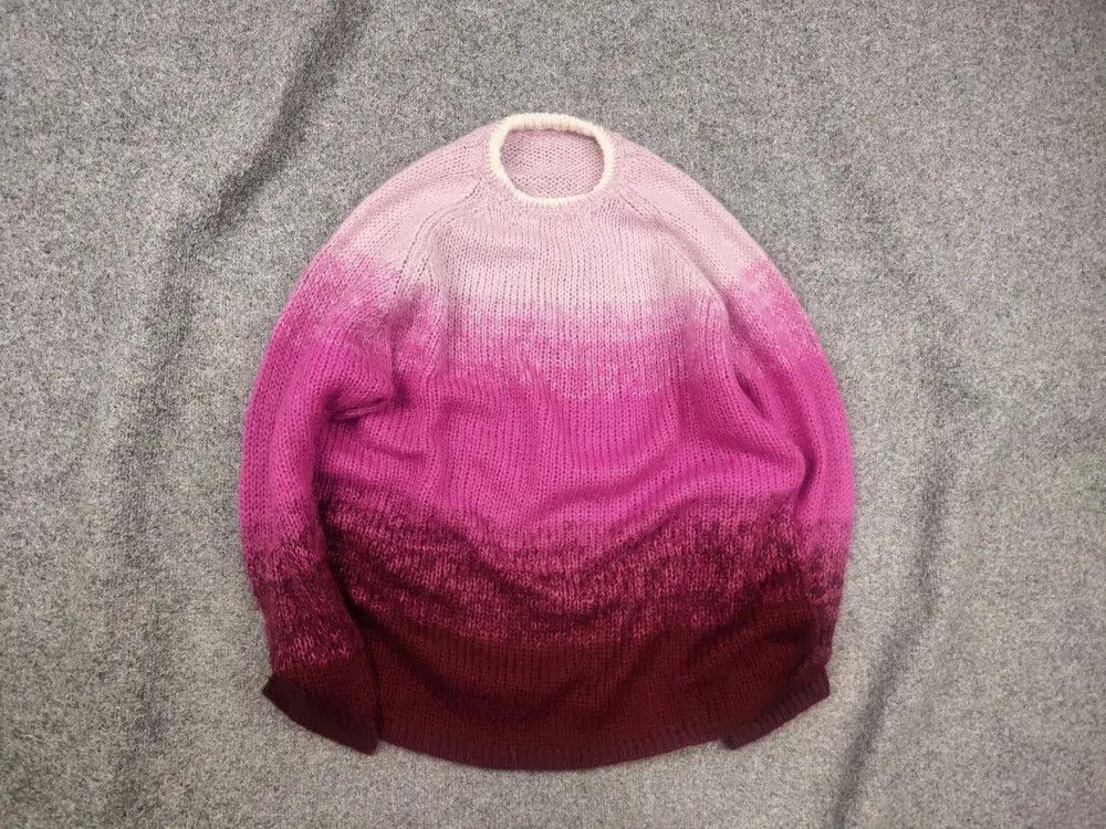 Handmade Vintage 90s Handmade Knit sweater Crew Neck Wool Blend Fuzzy Size L / US 10 / IT 46 - 1 Thumbnail