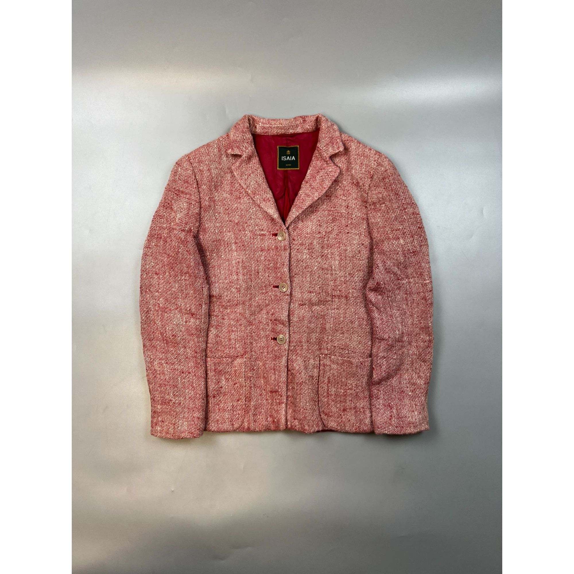 Isaia Napolii Isaia Napolii Hemp Wool Tweed Blend Blazer (Y0710) Size L / US 10 / IT 46 - 1 Thumbnail