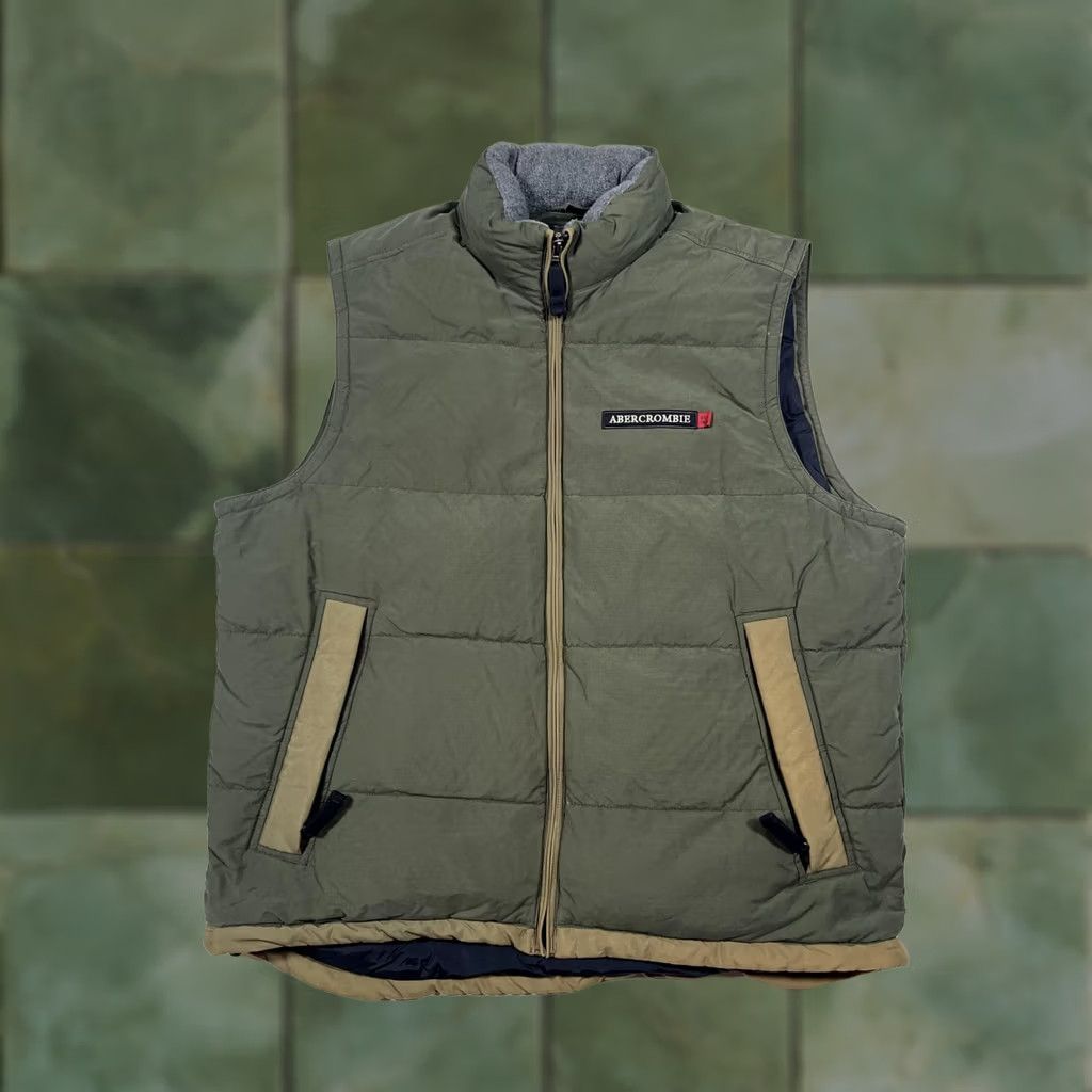 Abercrombie & Fitch VINTAGE Abercrombie & Fitch Vest Mens Medium Olive Green Goose Down Puffer 90s Size US M / EU 48-50 / 2 - 1 Thumbnail