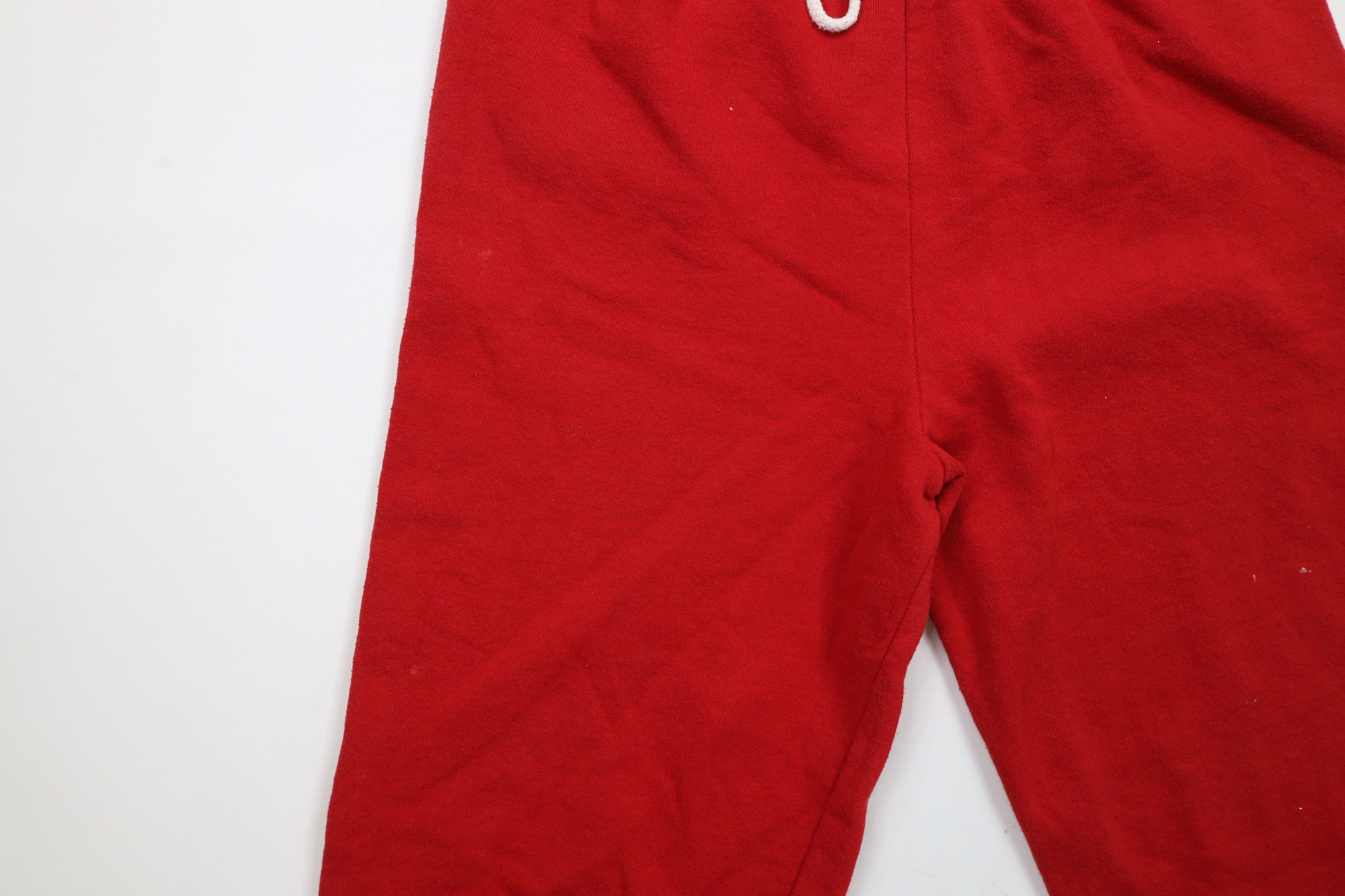 Vintage Vintage 90s Streetwear Distressed Blank Sweatpants Red USA Size US 34 / EU 50 - 6 Thumbnail