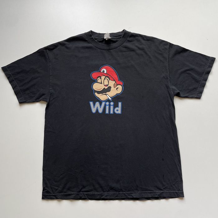 Vintage Vintage 2000s Mario Wiid Weed Parody Funny Graphic t shirt