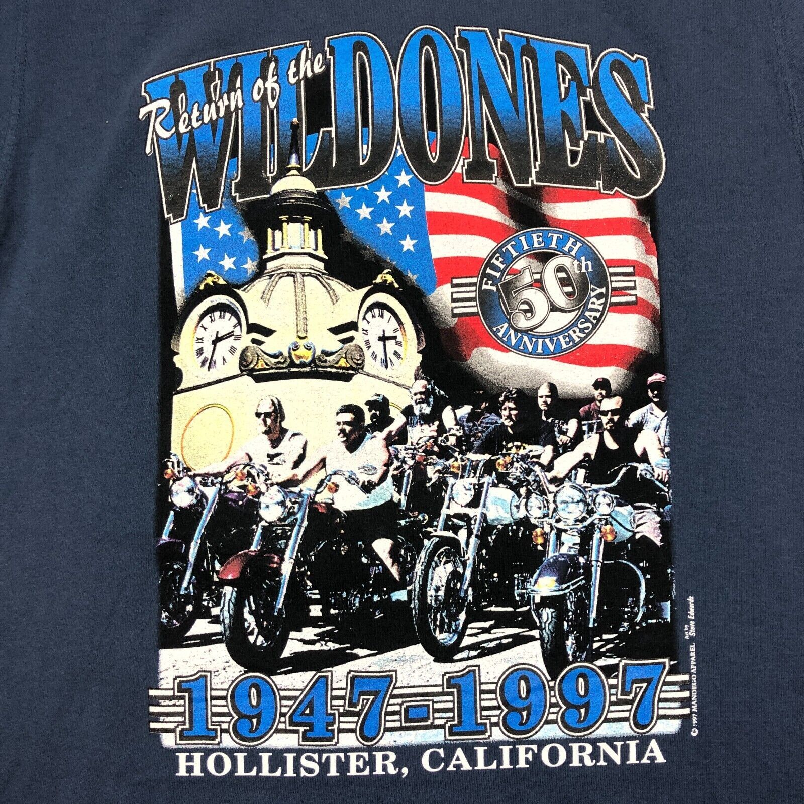 Harley Davidson Vintage 1997 Wild Ones Motorcycle Club Navy Tee Small Harley Size US S / EU 44-46 / 1 - 2 Thumbnail