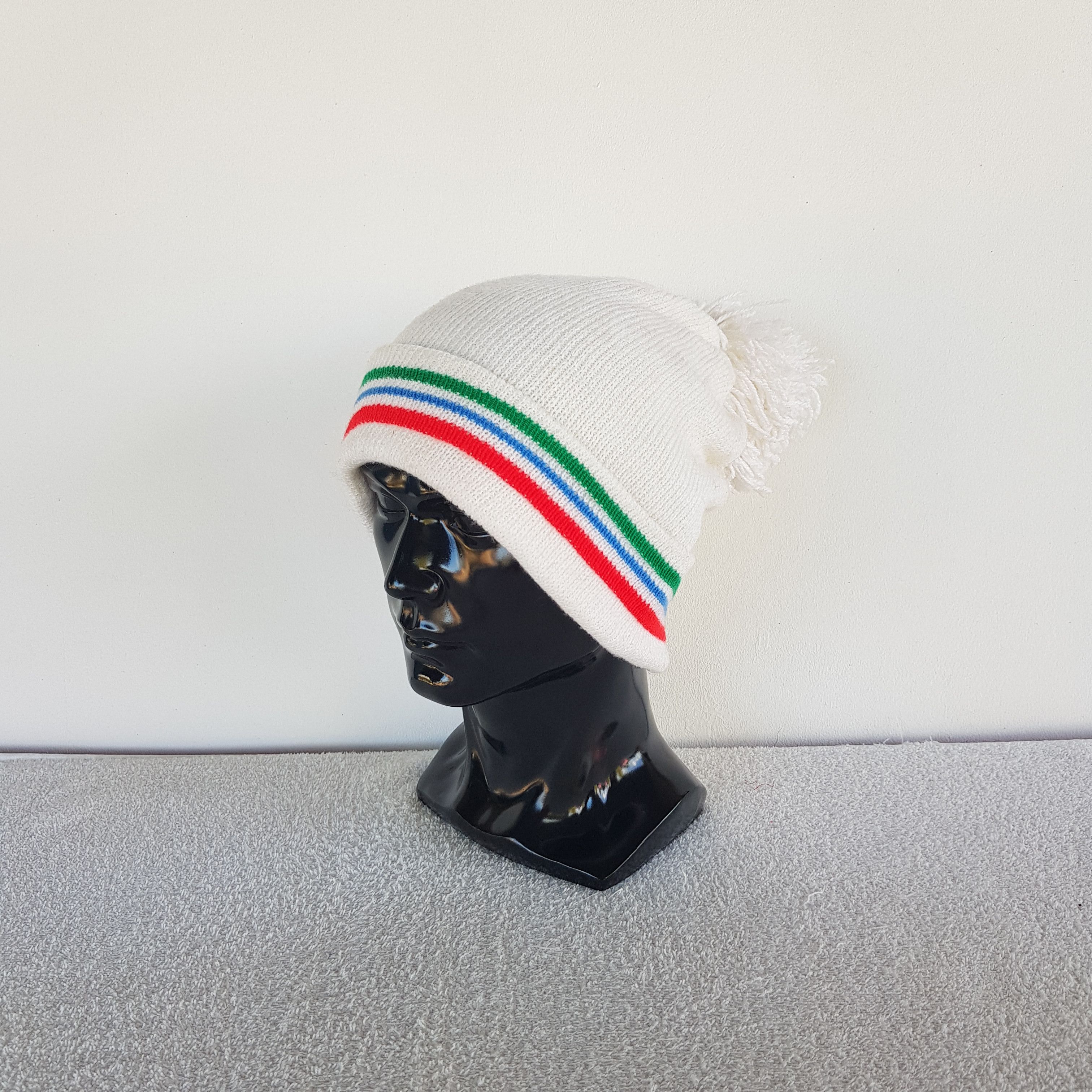 Japanese Brand Vintage Japanese Beanie Fair Isle Ribbed Knit Snow Caps Hats Size ONE SIZE - 2 Thumbnail