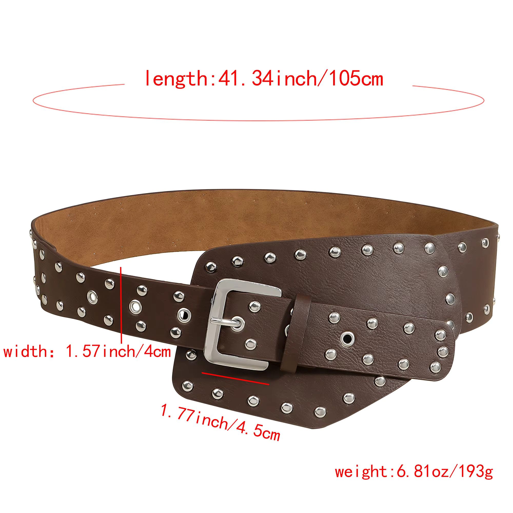Japanese Brand Hottie Rivet Wide Skirt Pants Accessories Belt Size ONE SIZE - 7 Thumbnail