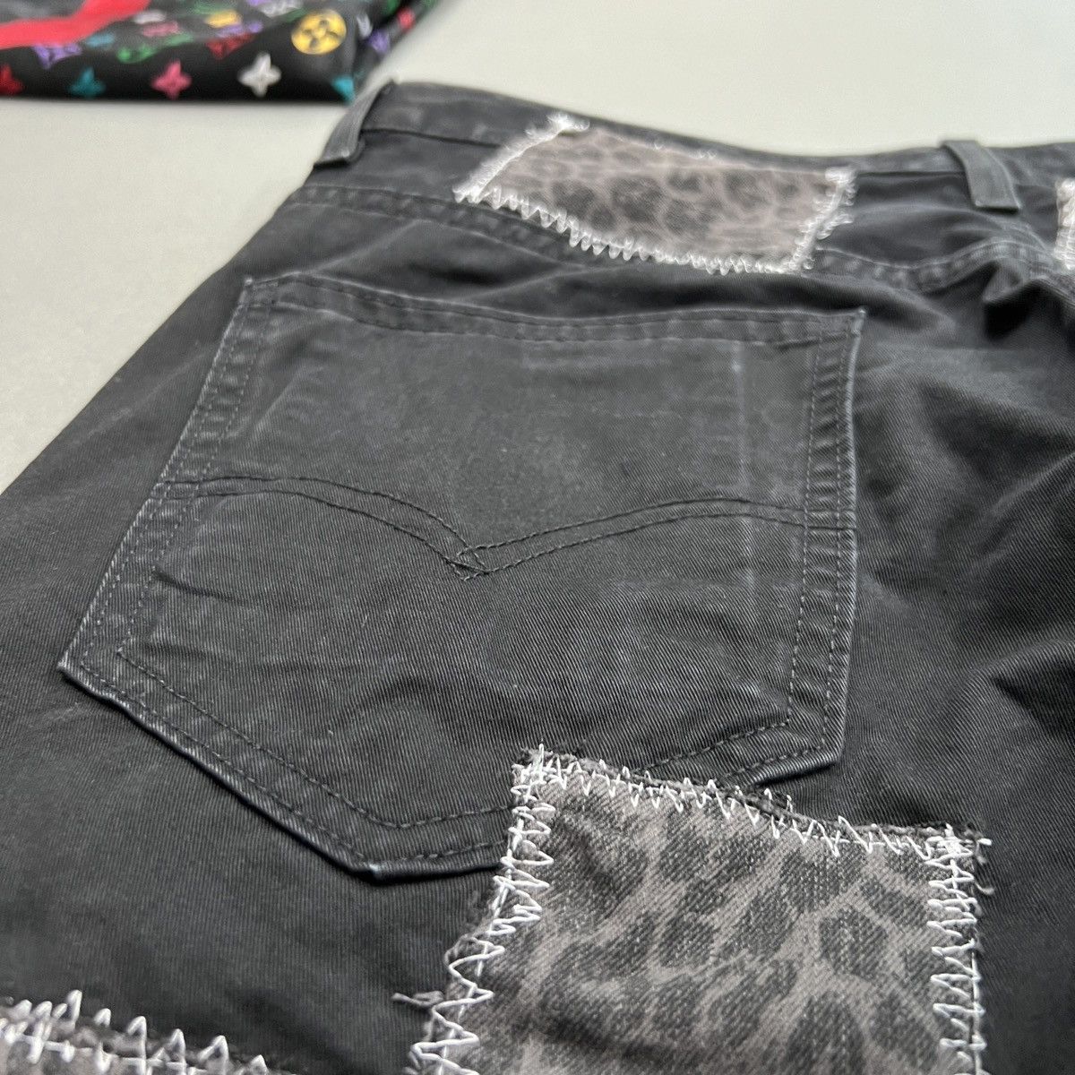 Levi's DENIM COWBOY Leopard Print Patched Jeans Size US 32 / EU 48 - 10 Thumbnail
