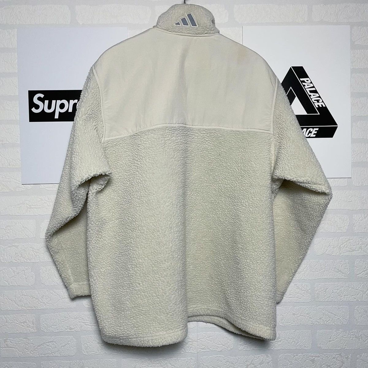 Adidas × Vintage Crazy Y2K Adidas 1/4 Zip Fleece Boxy Sherpa Quarter Bloke Size US L / EU 52-54 / 3 - 2 Thumbnail