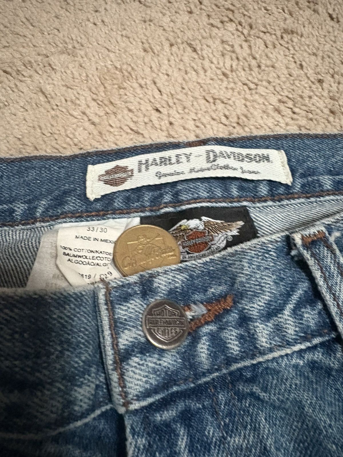 Harley Davidson Harley-Davidson Regular Straight Jeans – Men’s Size US 33 - 3 Thumbnail