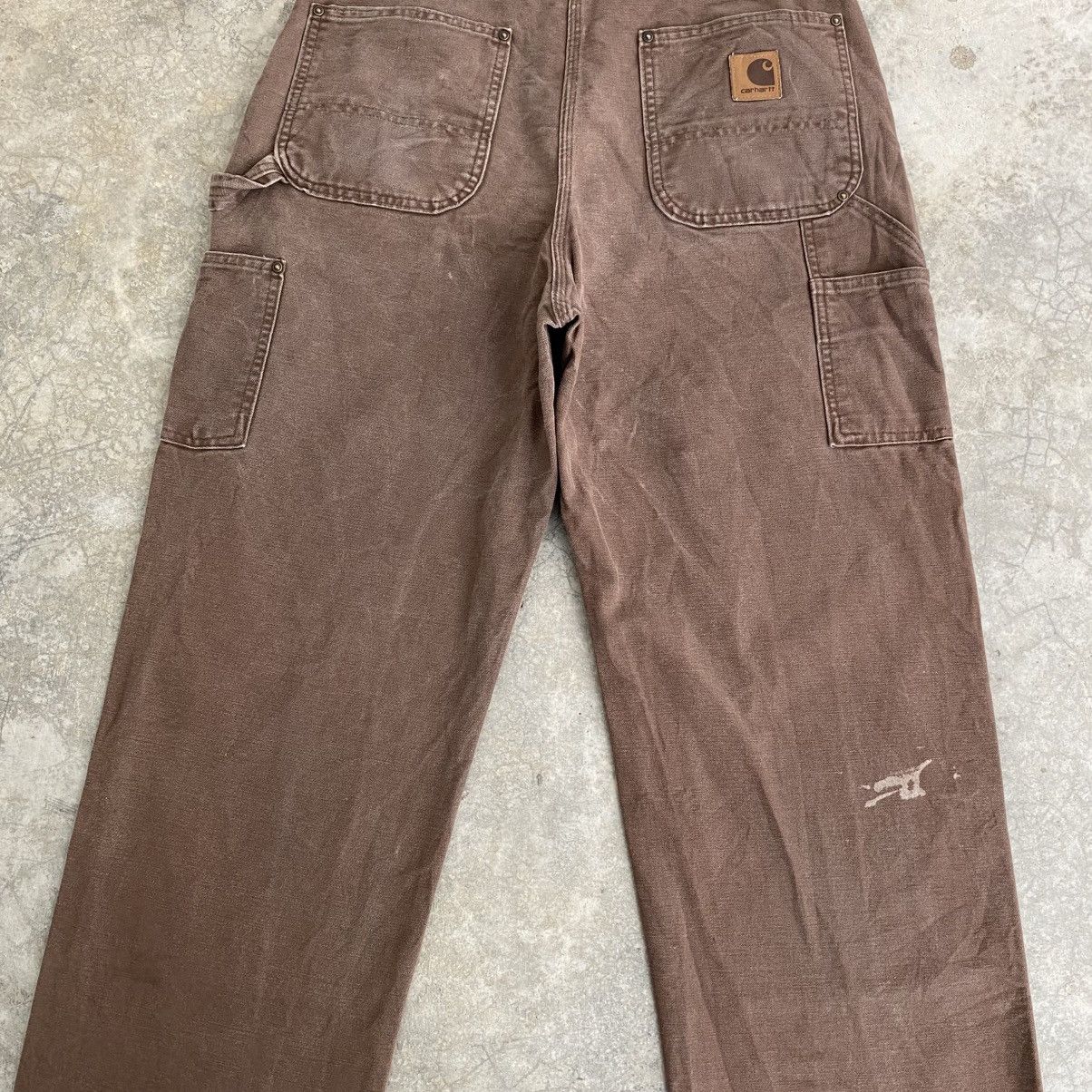Carhartt Vintage Carhartt Double Knee Faded Brown Carpenter Pants Size US 34 / EU 50 - 12 Thumbnail
