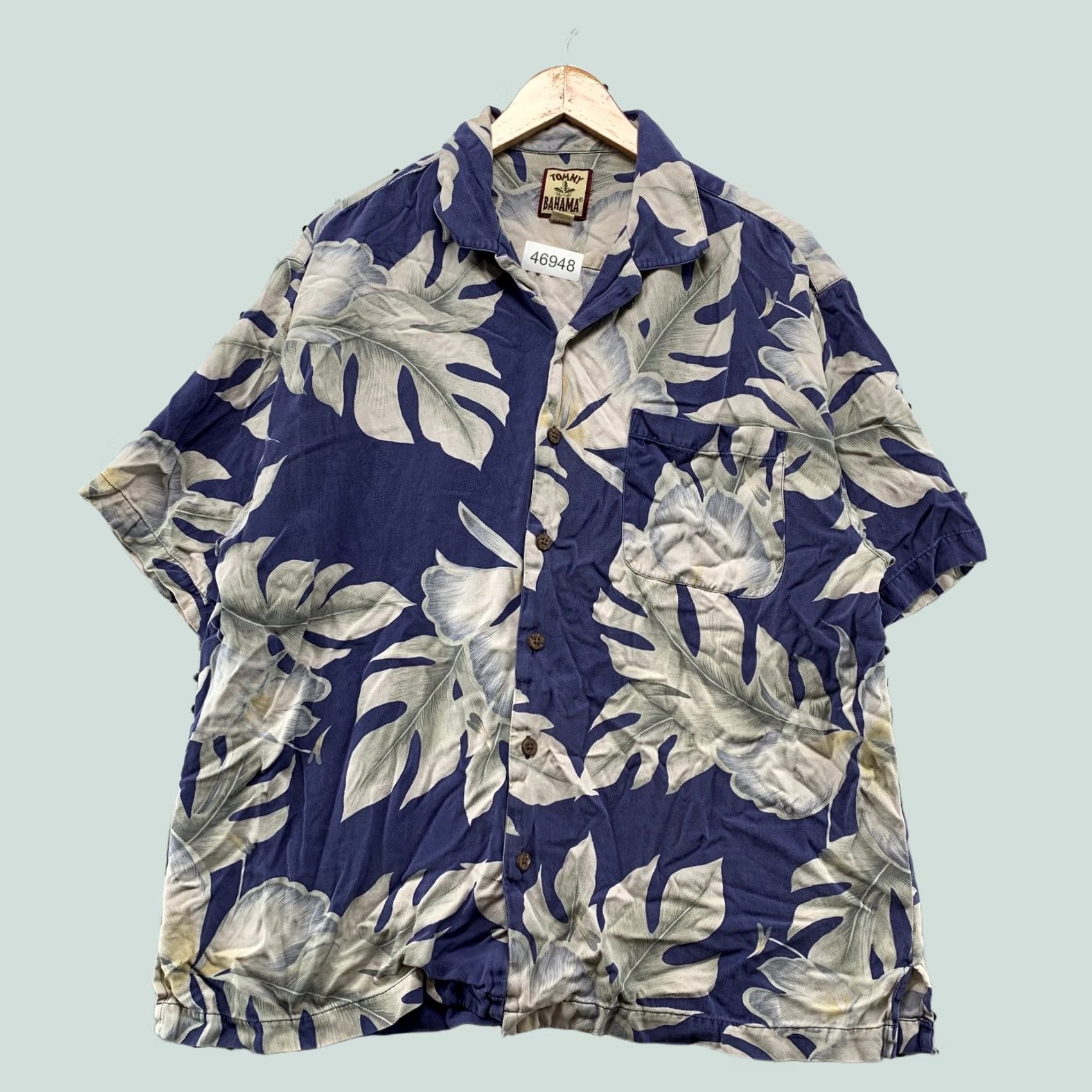 Tommy Bahama VINTAGE Tommy Bahama Button-Up Shirt Mens L Blue Floral Silk Aloha 100% Autumn? Size US L / EU 52-54 / 3 - 1 Thumbnail